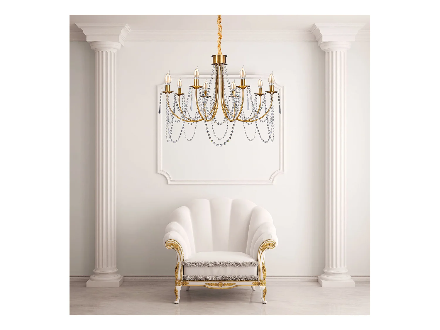 Hanglamp Toolight App766-8Cp Gold