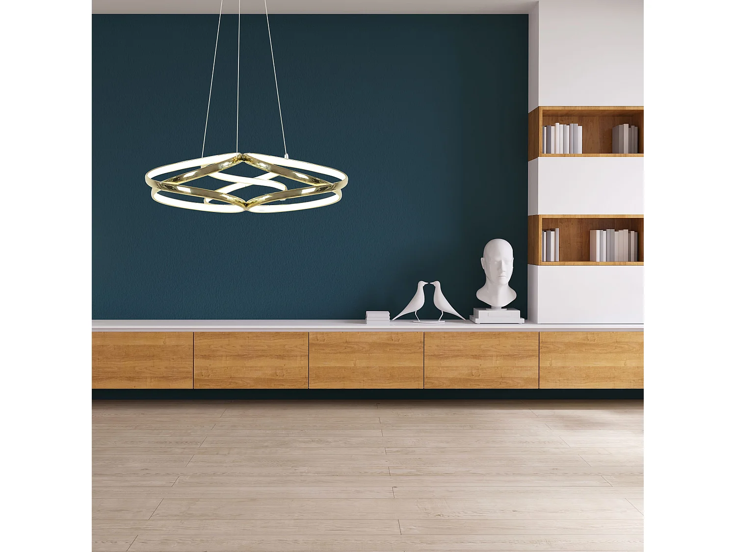 Lampe Suspendue Toolight Led App794-Cp Flat Gold