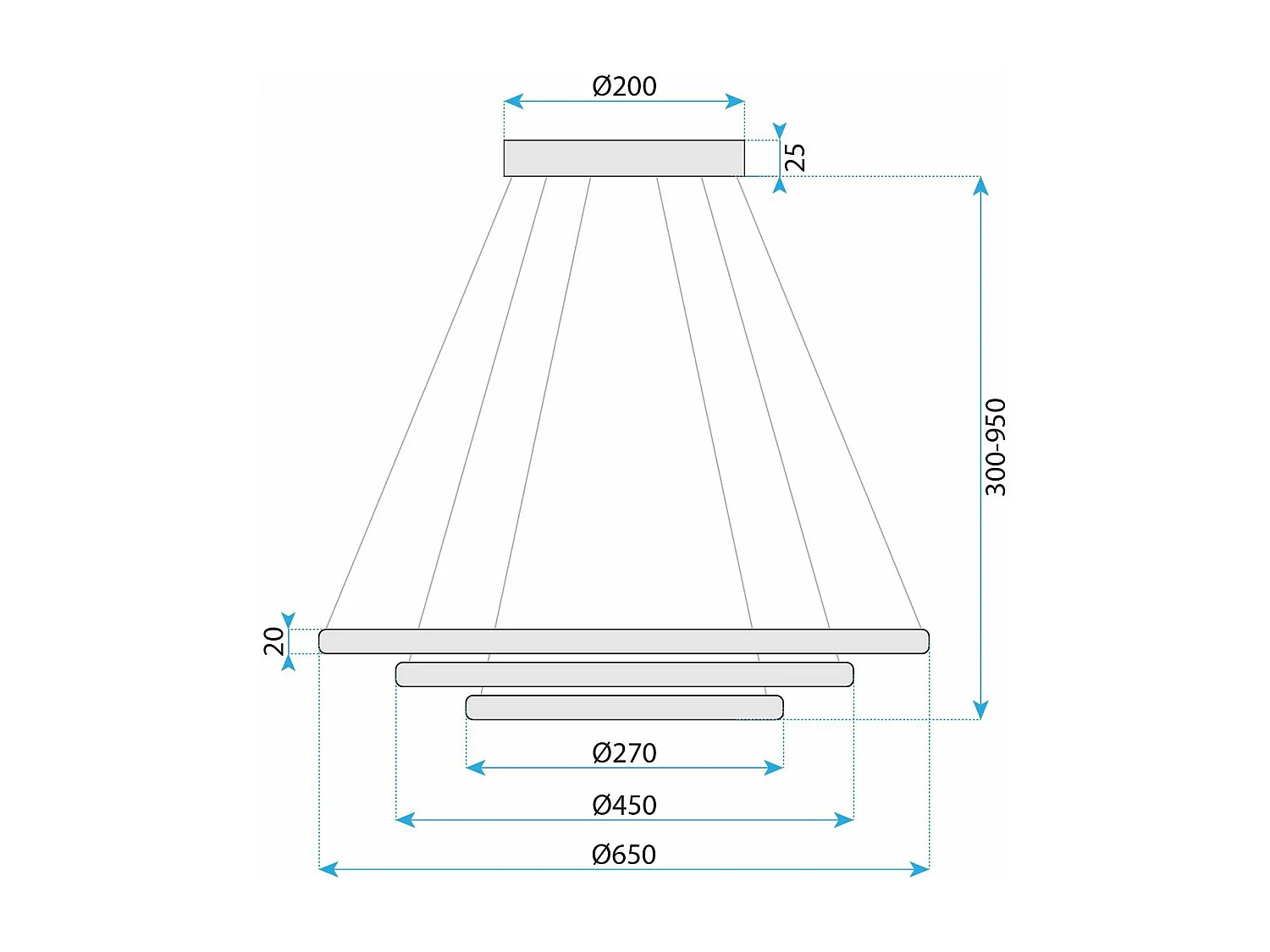 Lampe Suspendue Toolight Led G036-Cp Gold