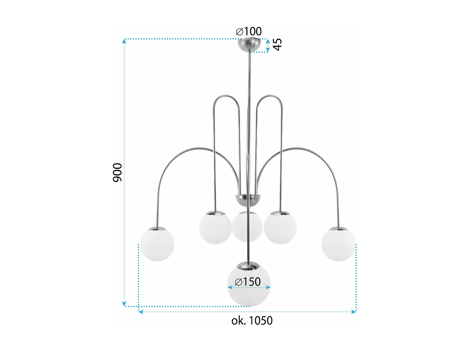 Lampe Suspendue Toolight App1584-6Cp Gold
