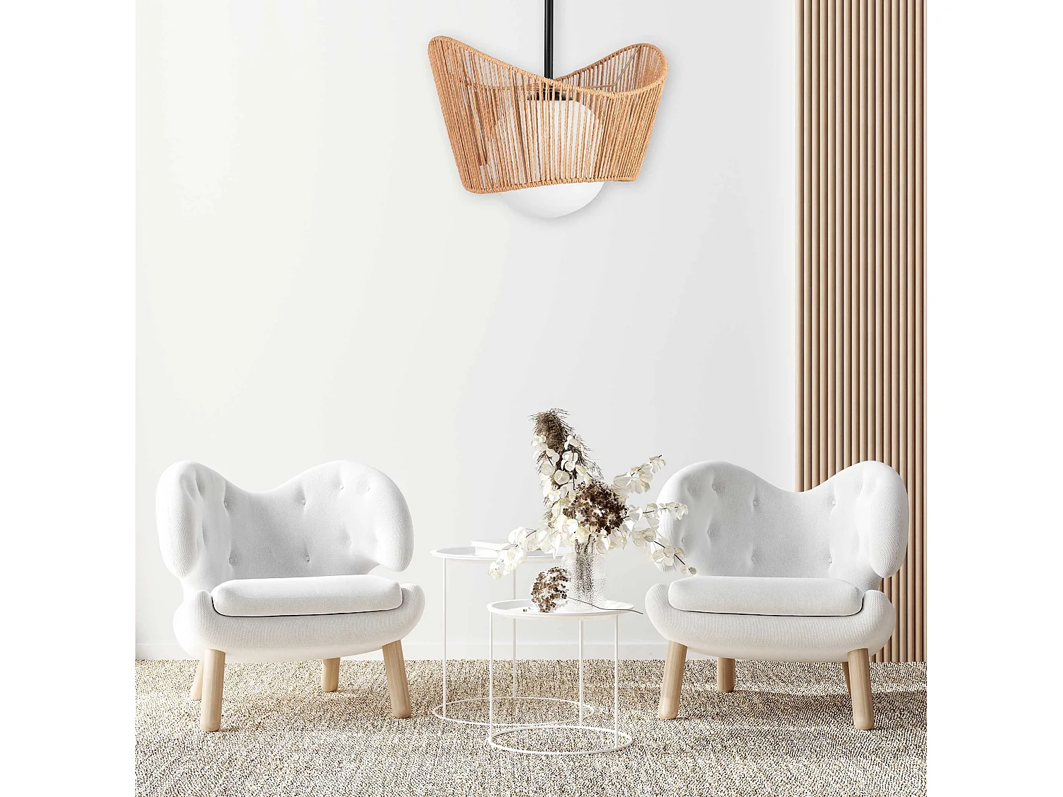 Lampe Suspendue Toolight App1589-1Cp Boho Beige