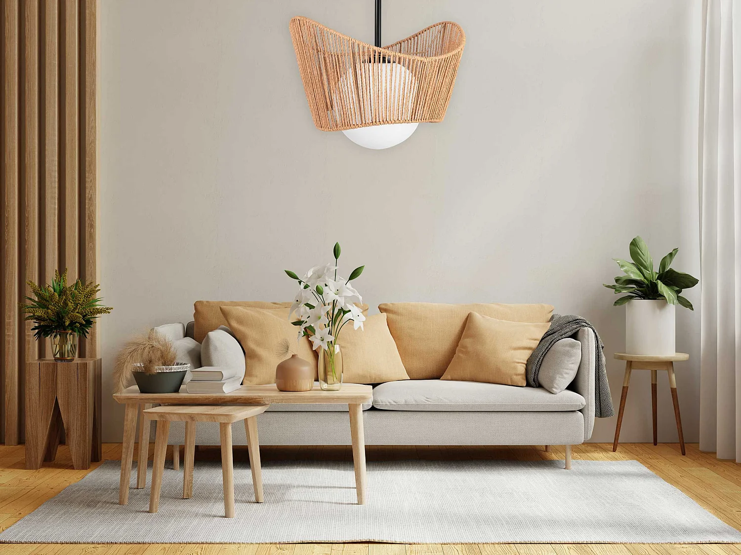 Lampe Suspendue Toolight App1589-1Cp Boho Beige