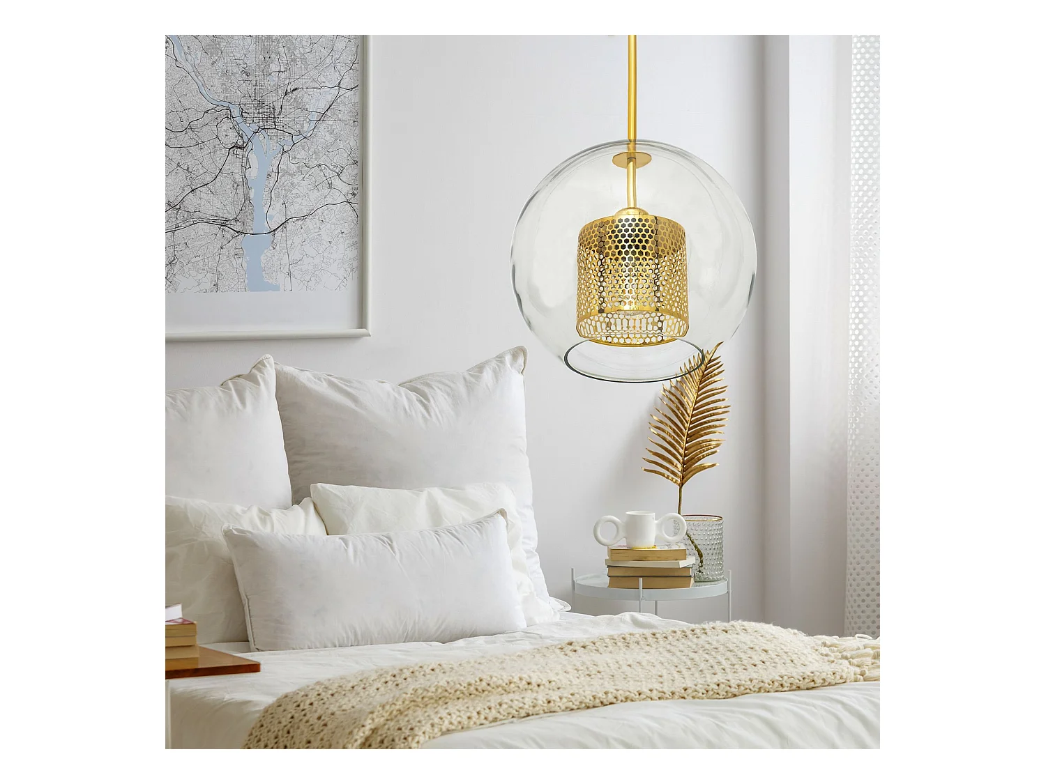 Lampe Suspendue Toolight App556-1Cp 30Cm Gold