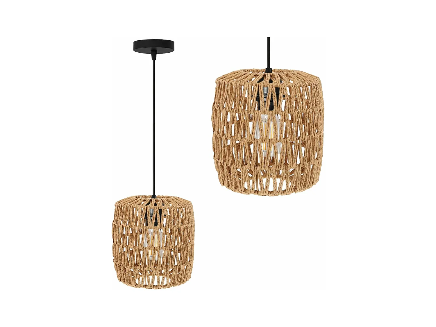 Lampe Suspendue Toolight App1252-1Cp Boho Black