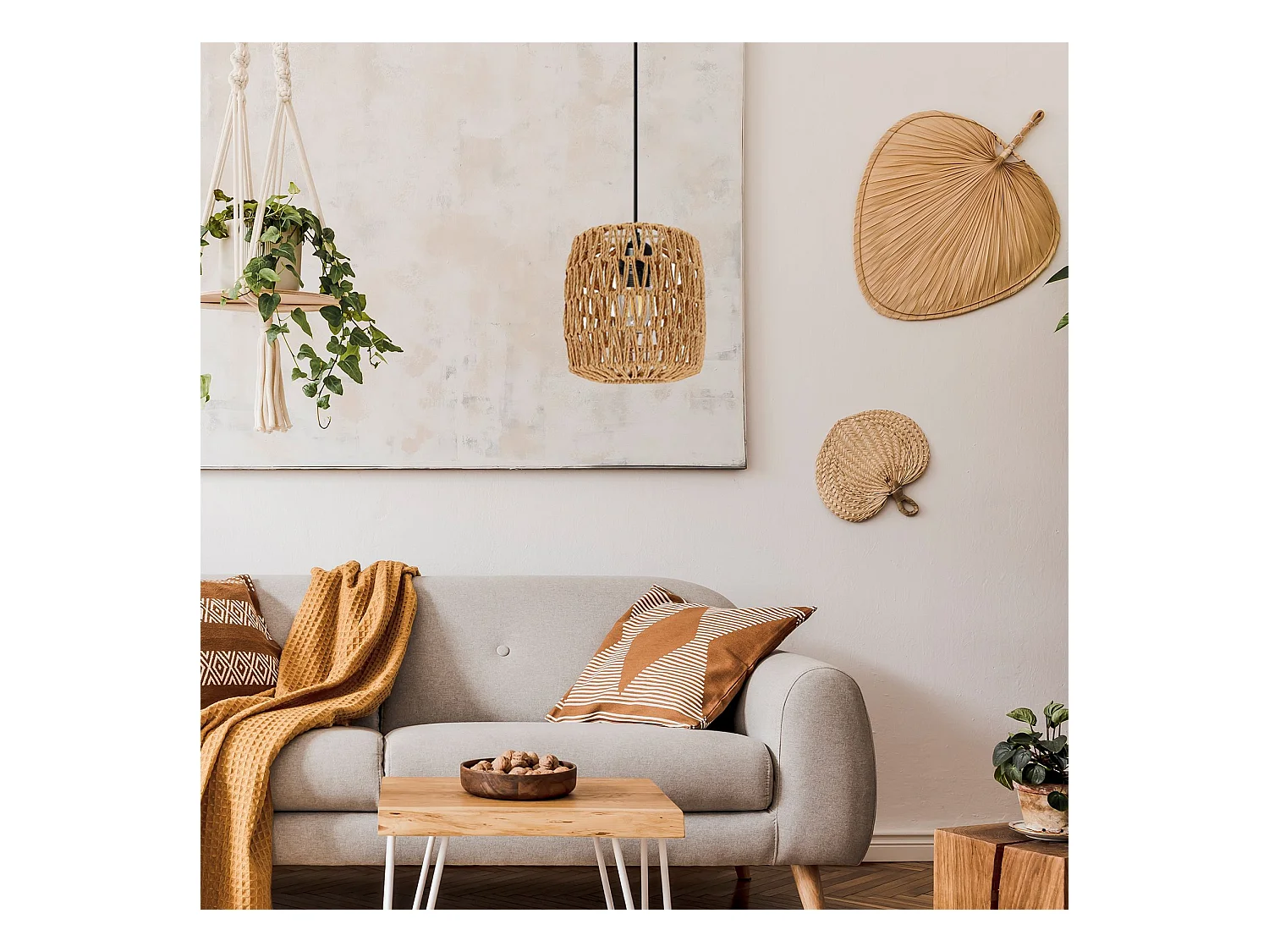 Lampe Suspendue Toolight App1252-1Cp Boho Black