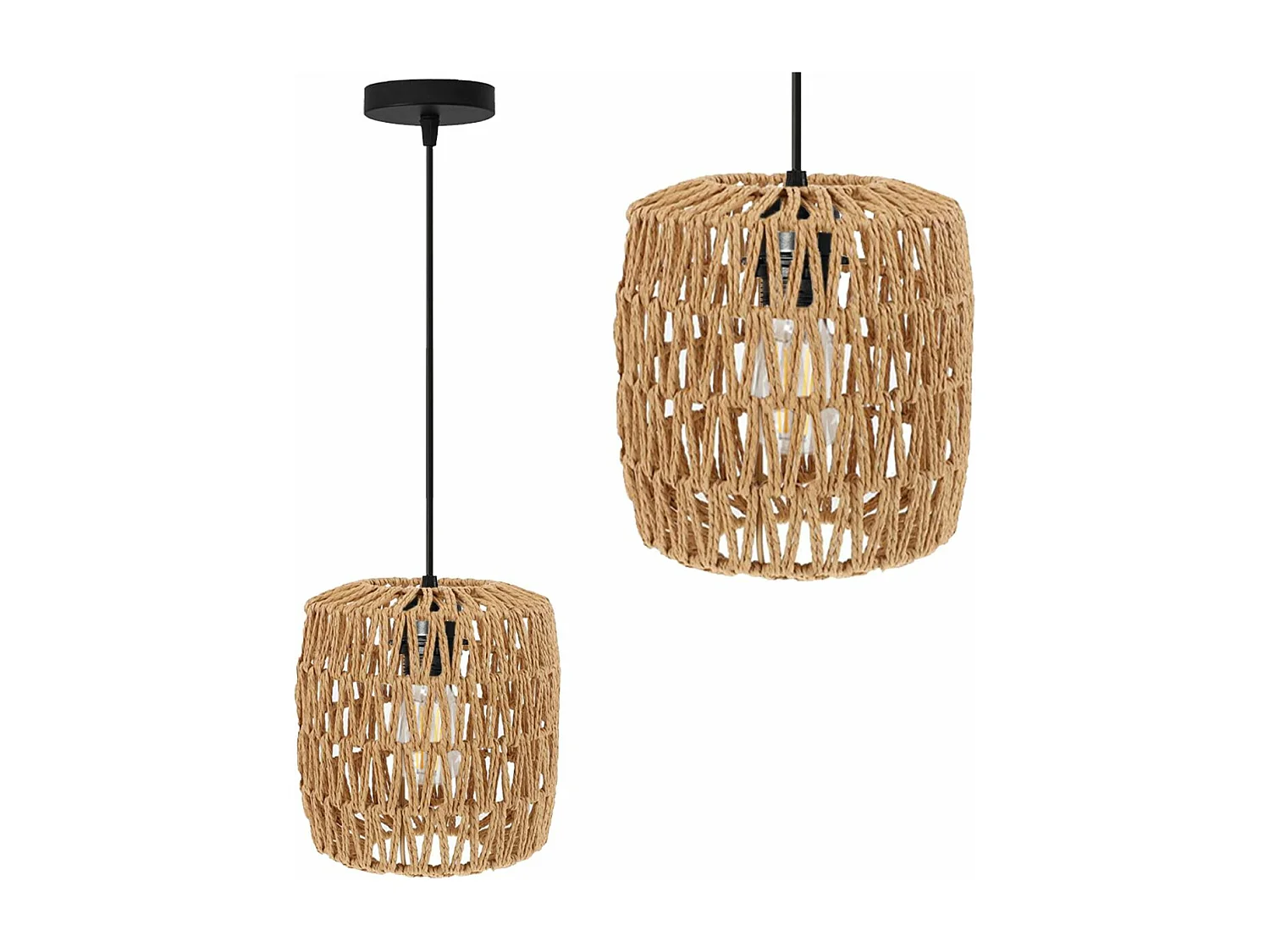 Candeeiro Suspenso Toolight App1252-1Cp Boho Black