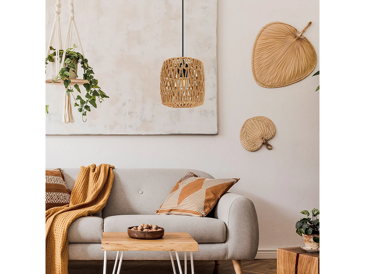 Candeeiro Suspenso Toolight App1252-1Cp Boho Black