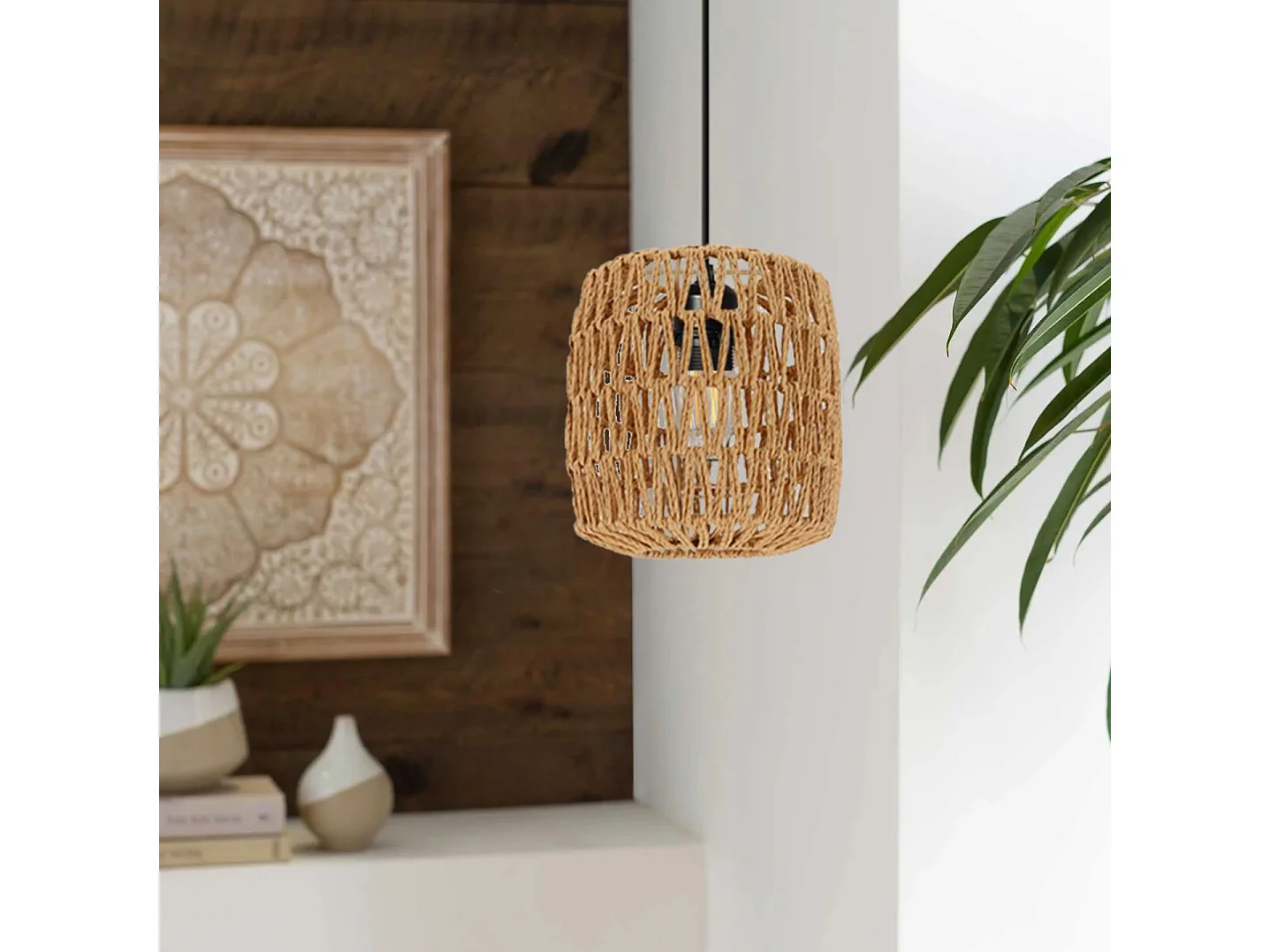 Candeeiro Suspenso Toolight App1252-1Cp Boho Black