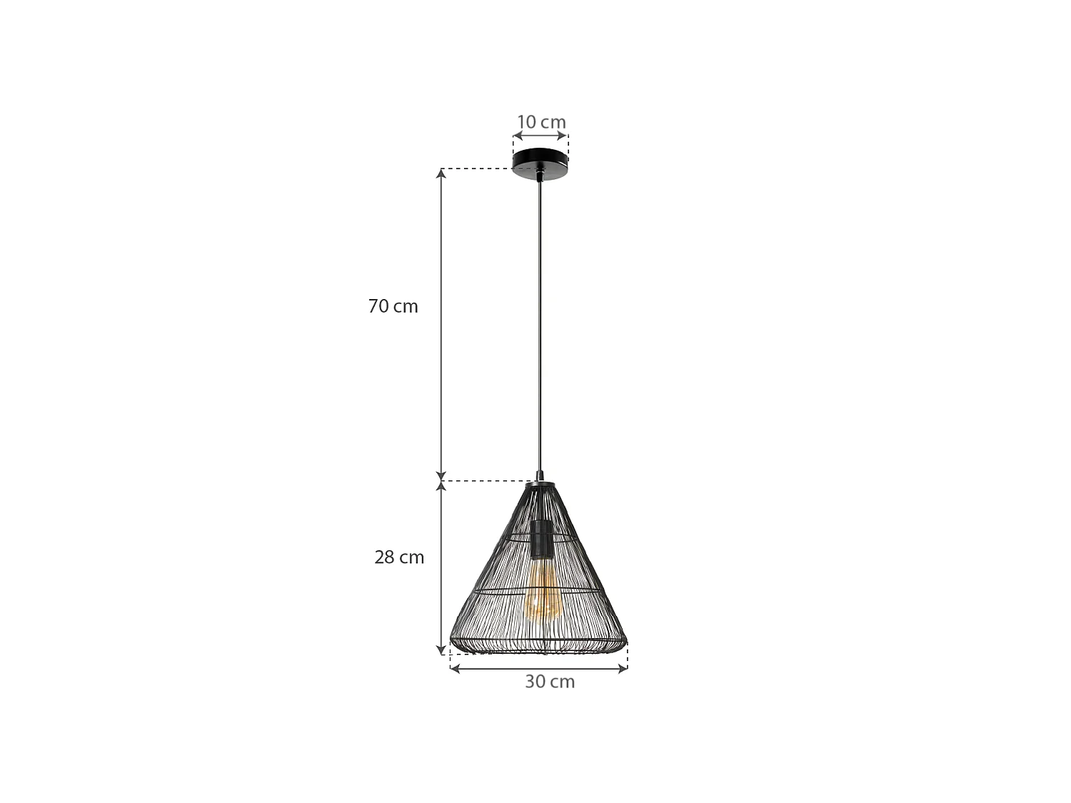 Lampe Suspendue Toolight Lh2065 Black