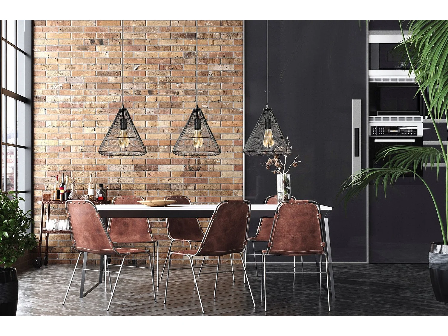 Lampe Suspendue Toolight Lh2065 Black