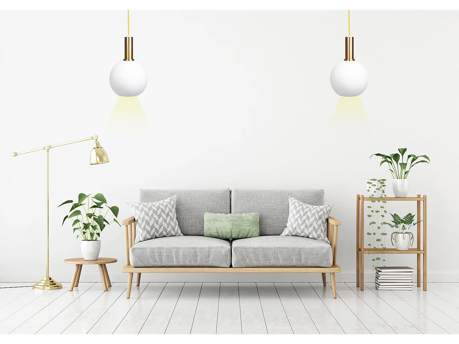 Lampe Suspendue Toolight App666-1Cp Gold White