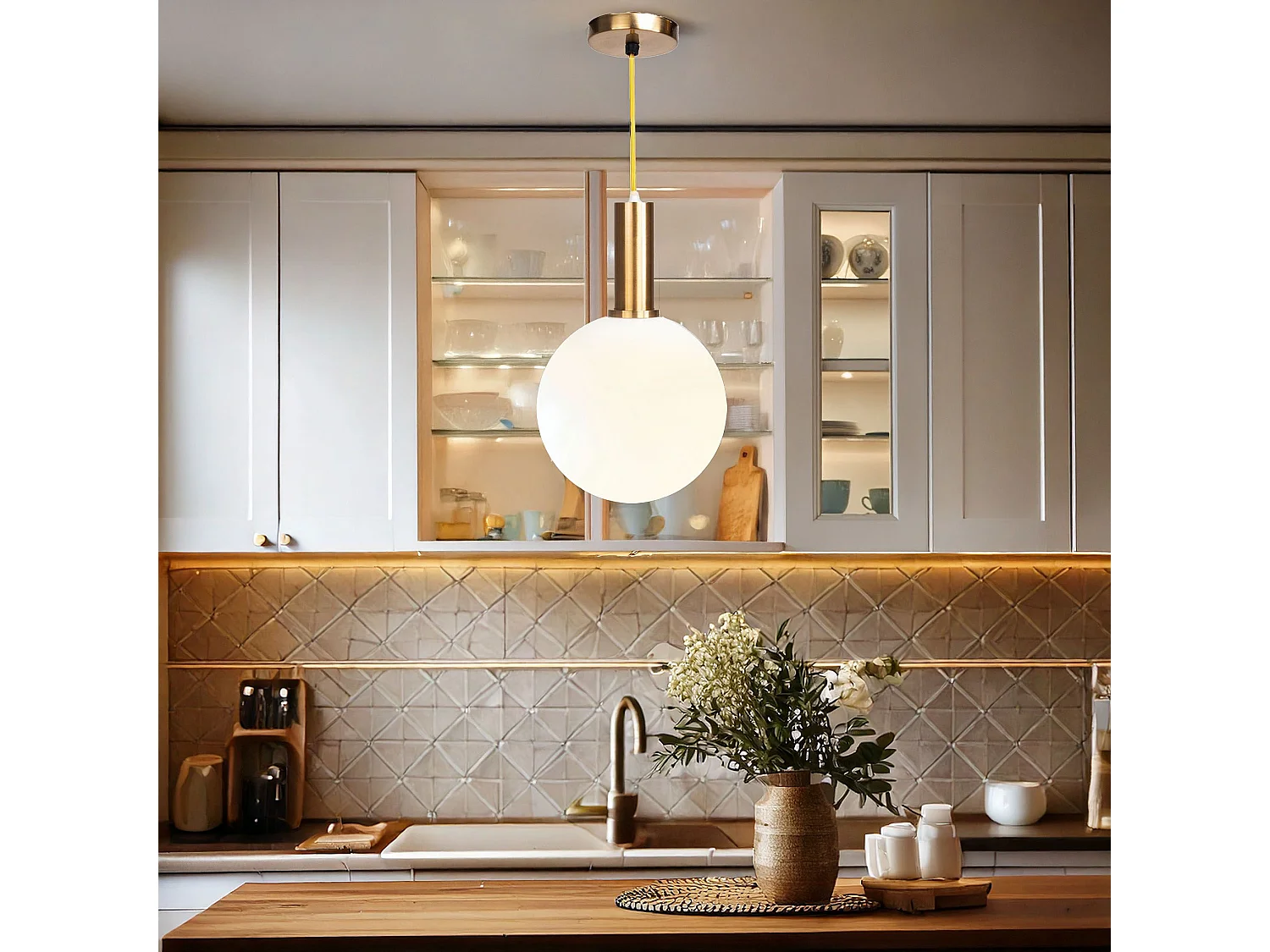 Lampe Suspendue Toolight App666-1Cp Gold White