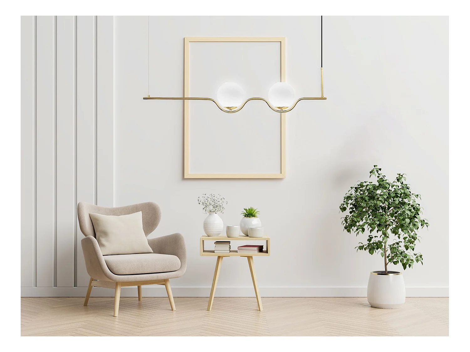 Lampe Suspendue Toolight App981-2Cp Gold