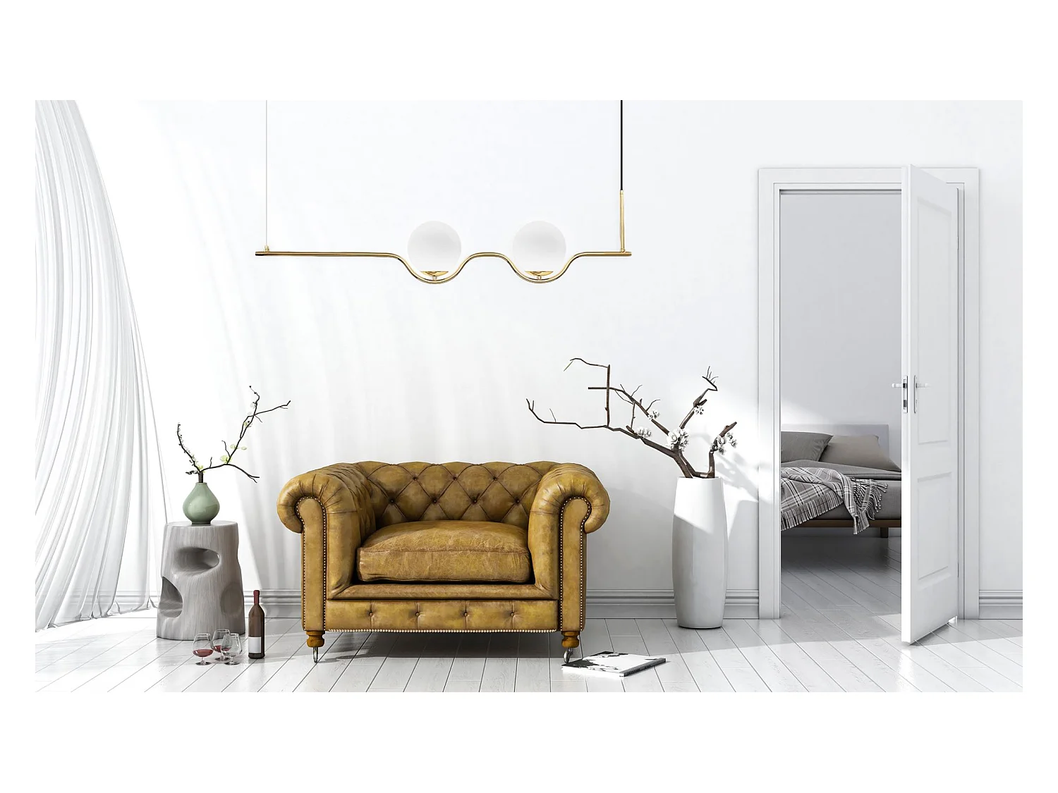 Lampe Suspendue Toolight App981-2Cp Gold