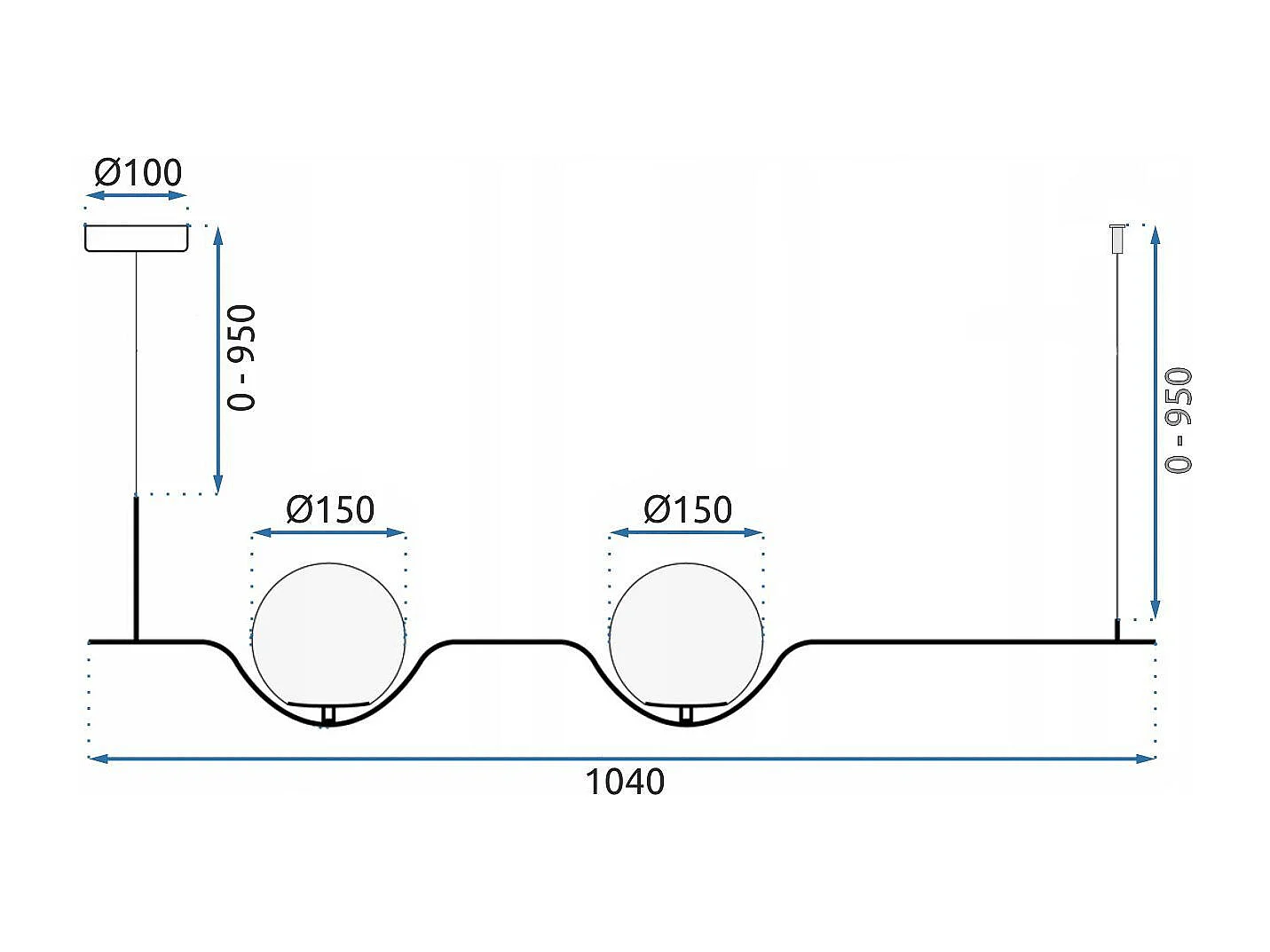 Lampe Suspendue Toolight App981-2Cp Gold