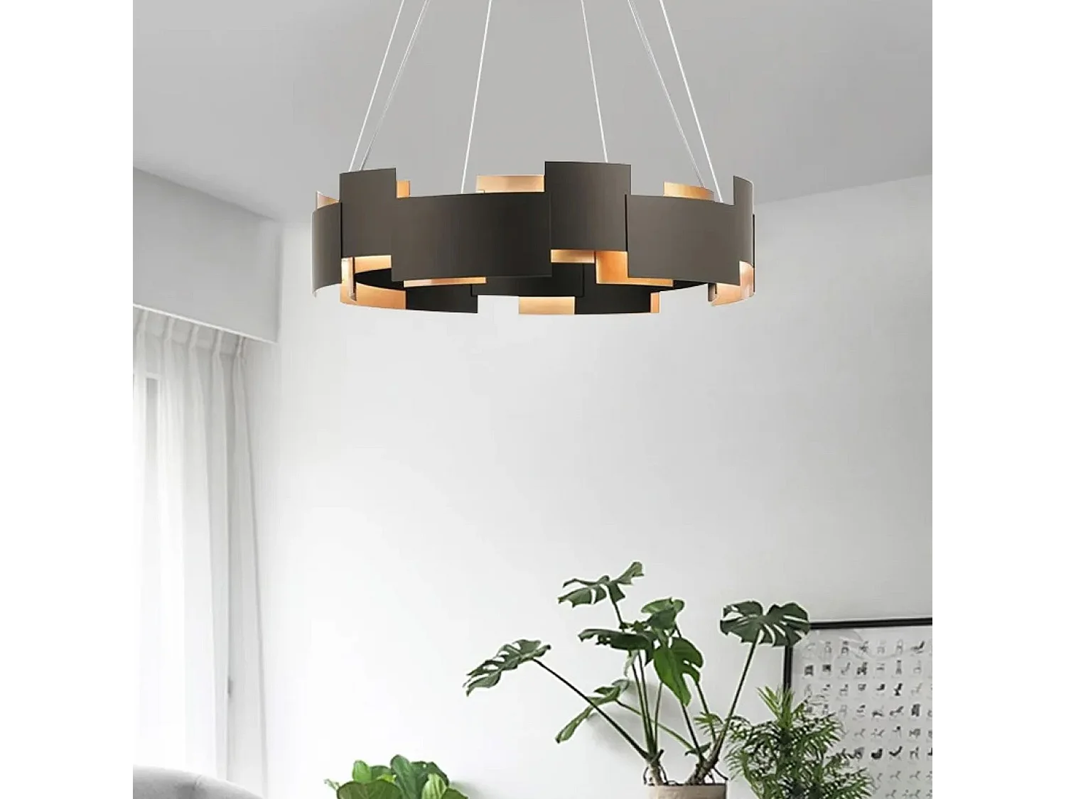 Lampe Suspendue Toolight App1561-6Cp Black