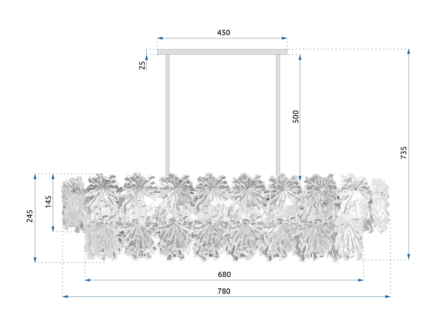 Lampe Suspendue Toolight App1198-4Cp Gold
