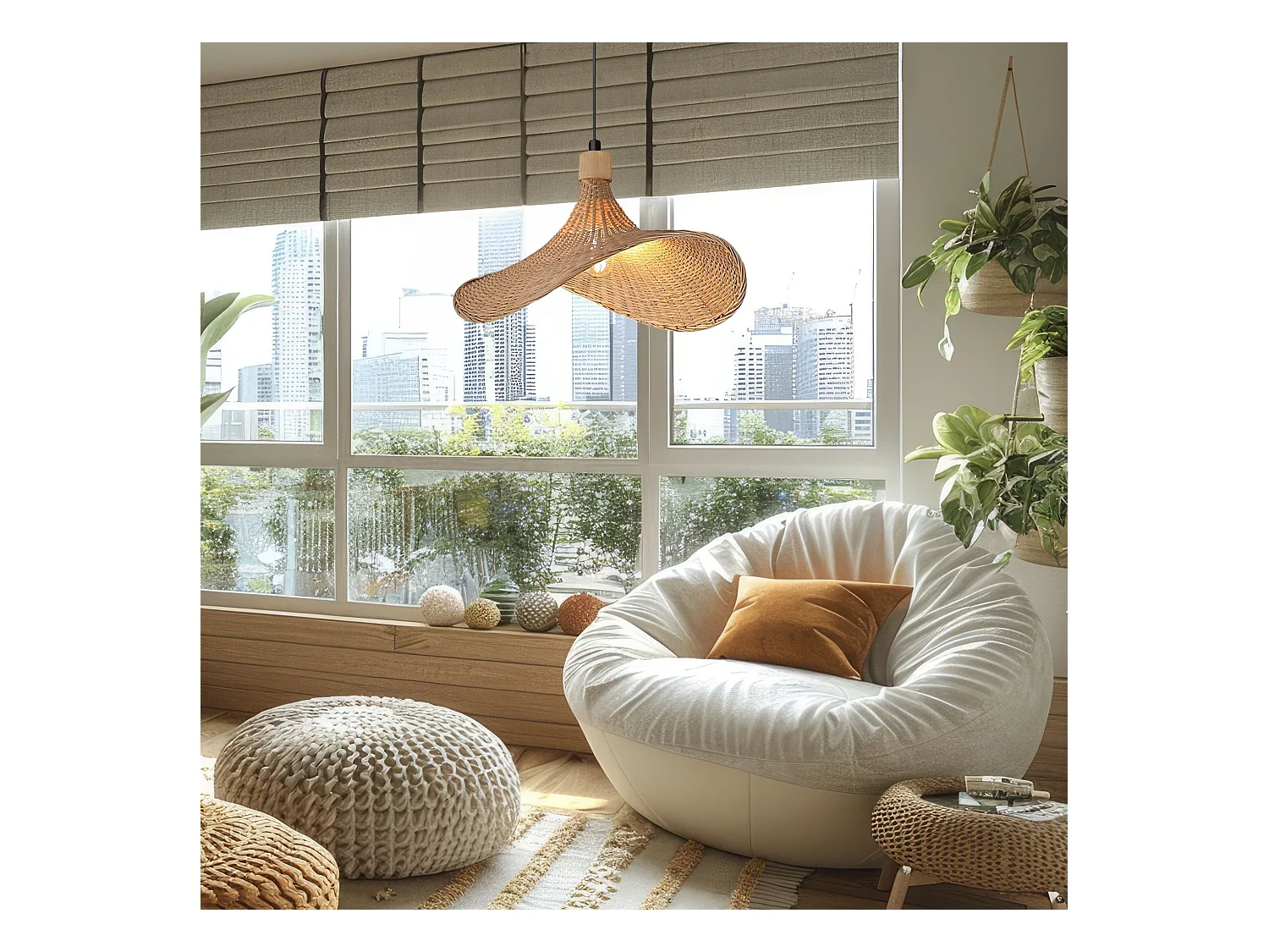 Lampe Suspendue Toolight App1642-1Cp 30Cm Beige