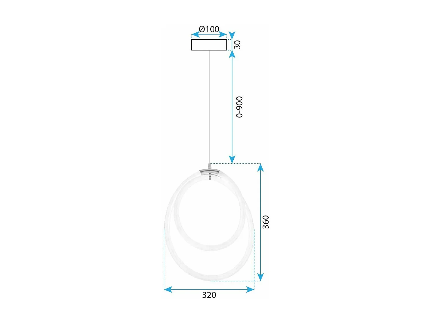 Hanglamp Toolight Led G021-Cp Gold