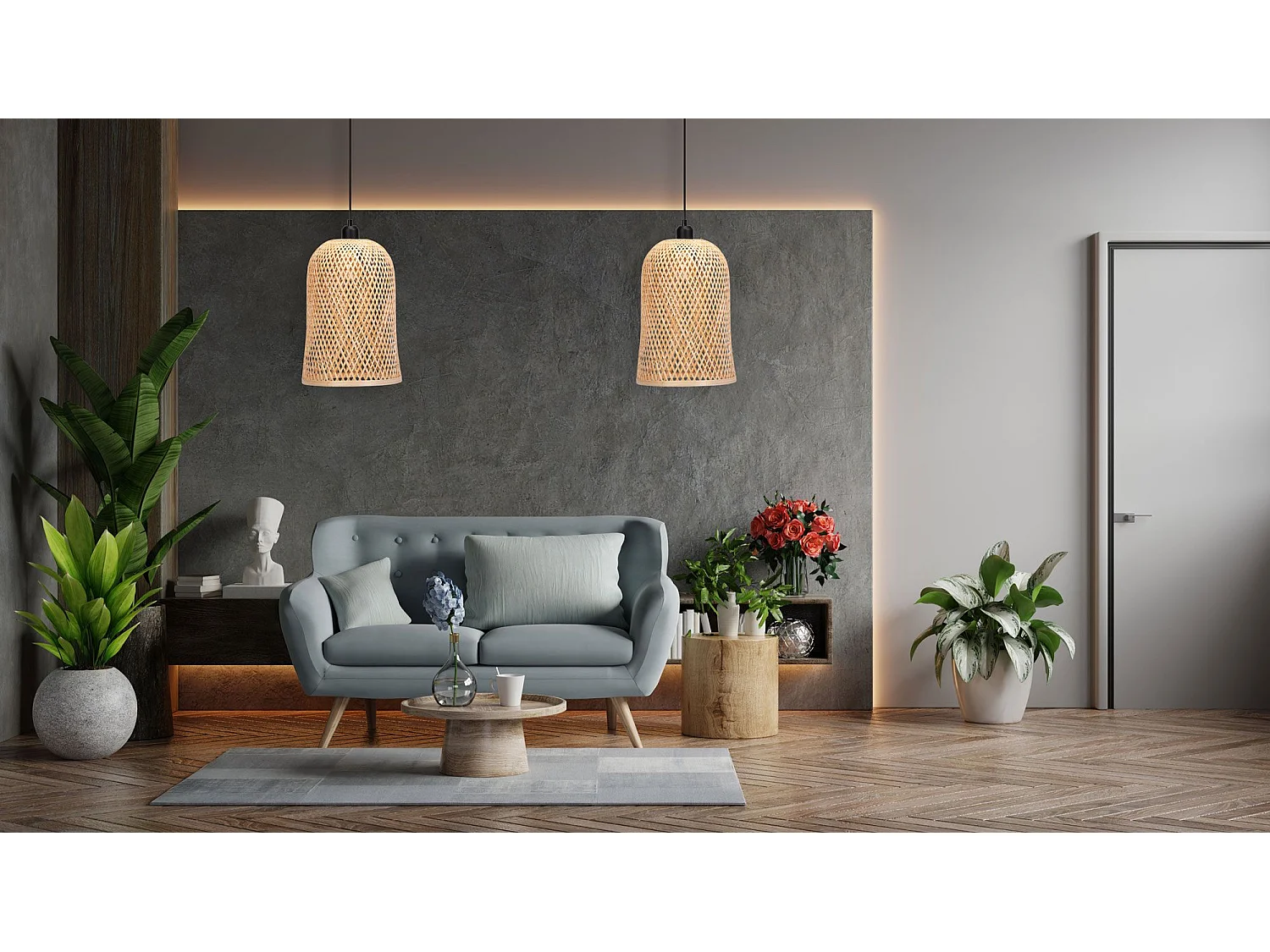 Hanglamp Toolight App1335-1Cp Boho Beige