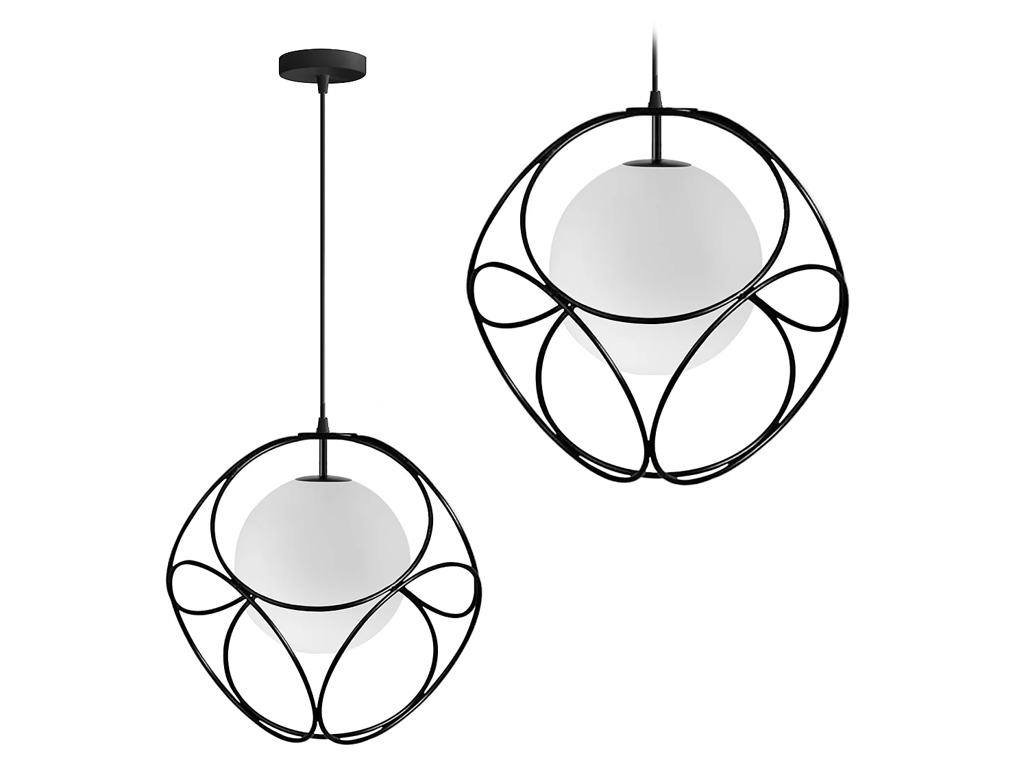 Toolight APP1019-1CP hængelampe sort 34X34X34CM