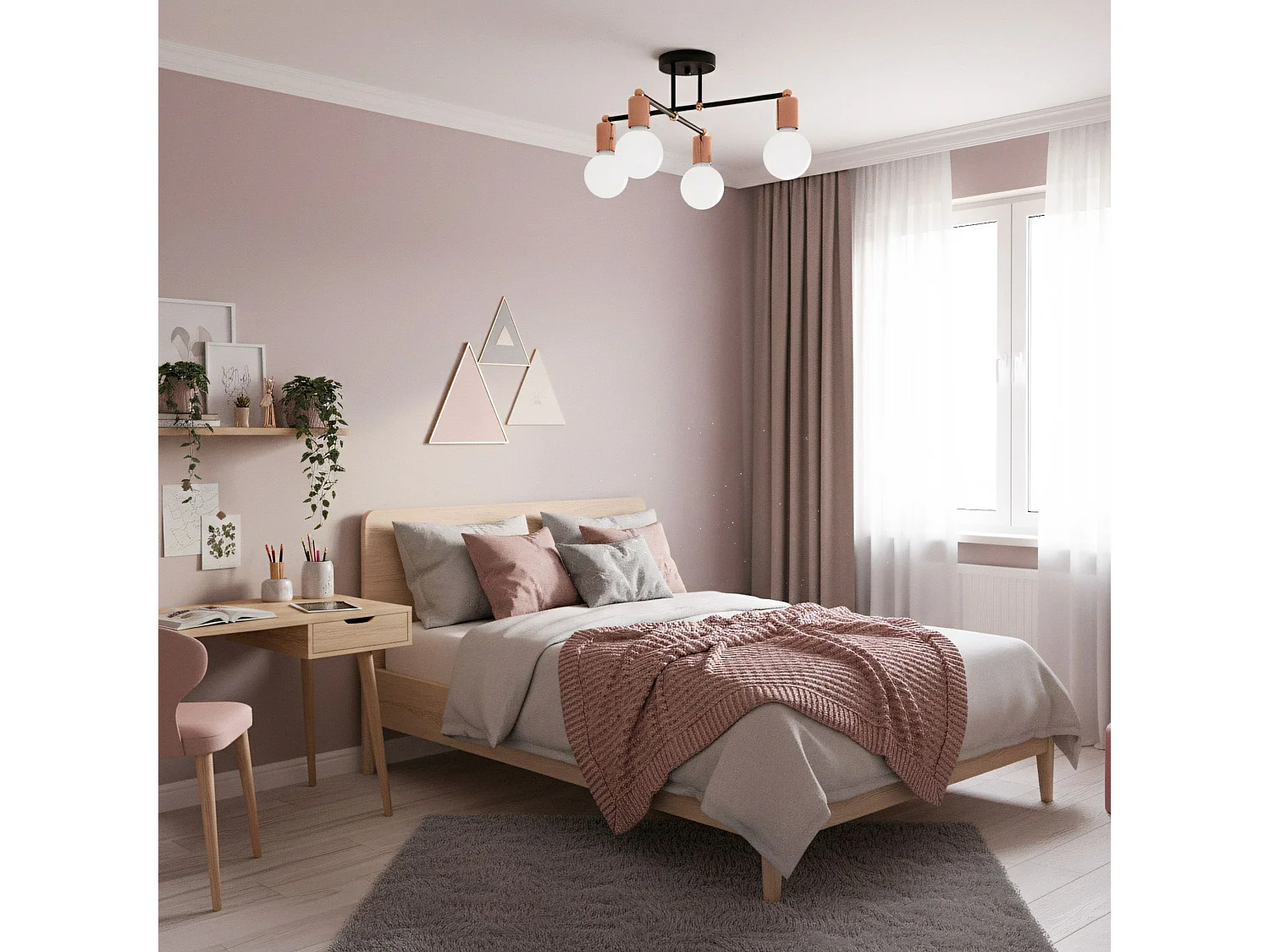 Hanglamp Toolight 392200 Rose Gold