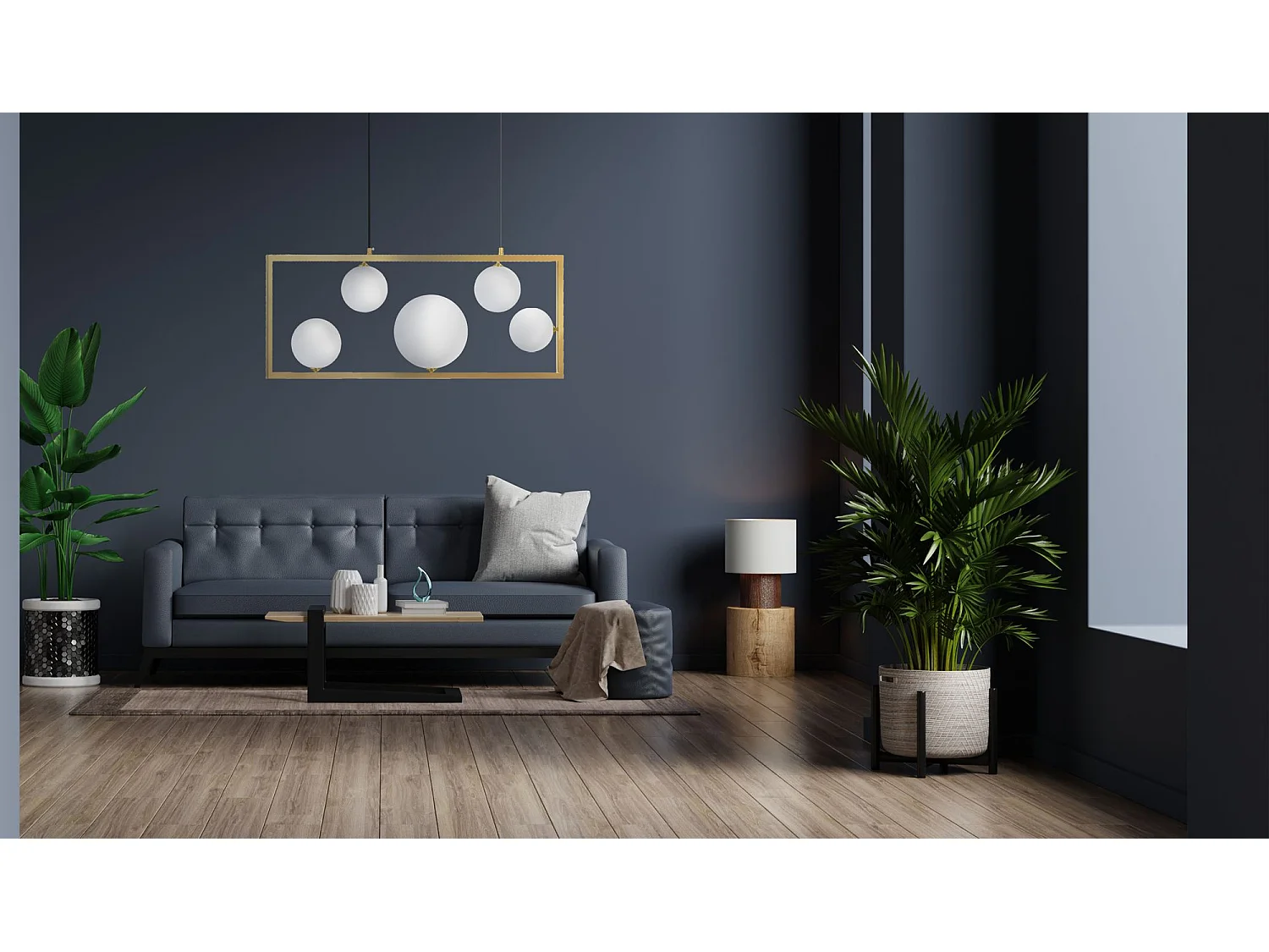 Candeeiro Suspenso Toolight App1020-5Cp Gold