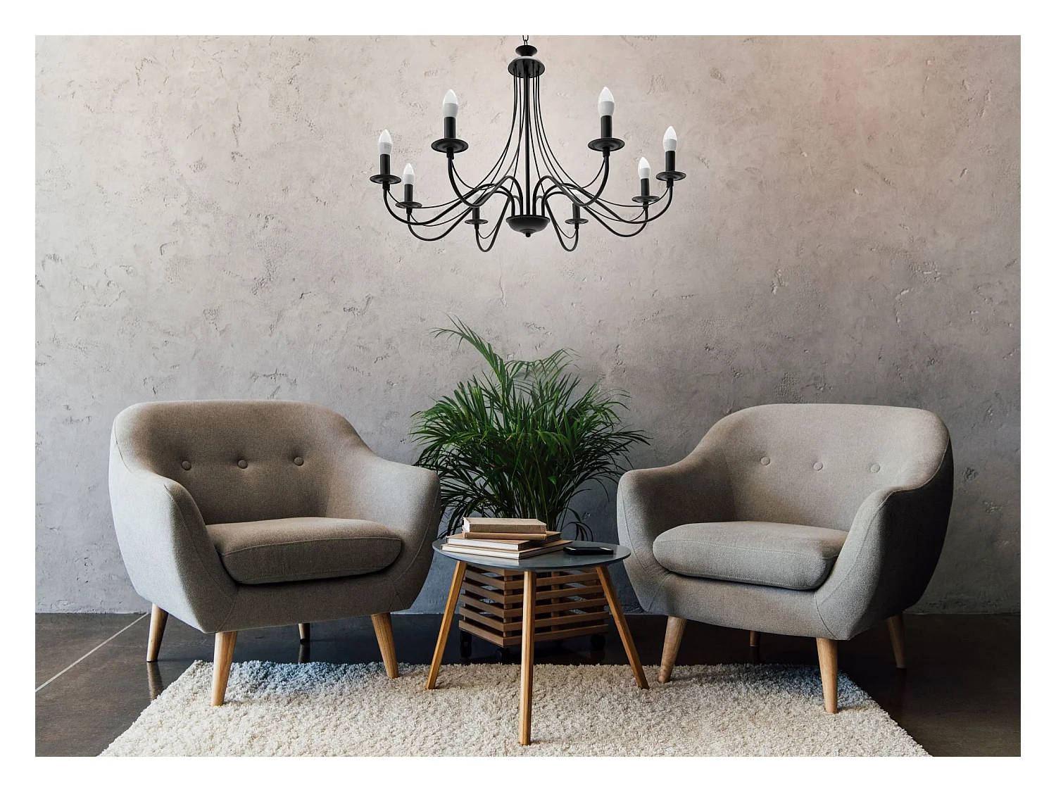 Lampe Suspendue Toolight App648-8Cp Black