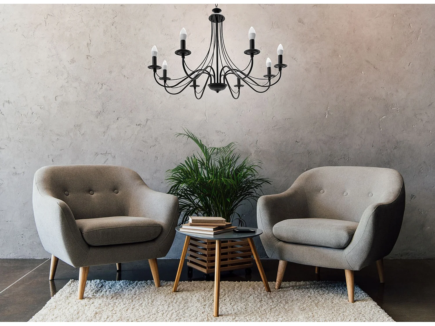 Lampe Suspendue Toolight App648-8Cp Black