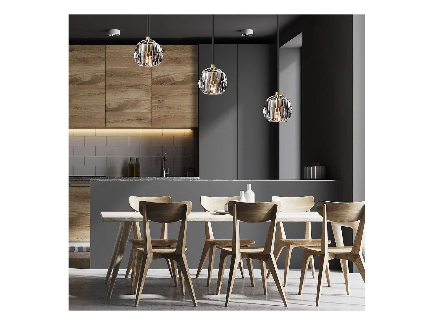 Lampe Suspendue Toolight App587-3Cp Black