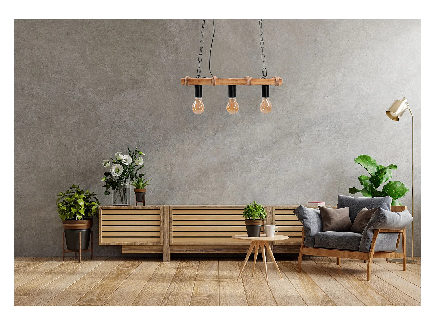 Lampe Suspendue Toolight App1319-3Cp Black