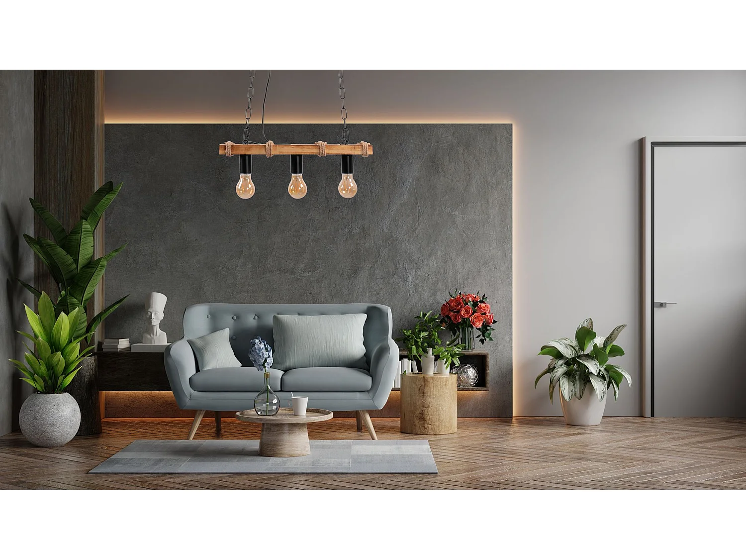 Lampe Suspendue Toolight App1319-3Cp Black