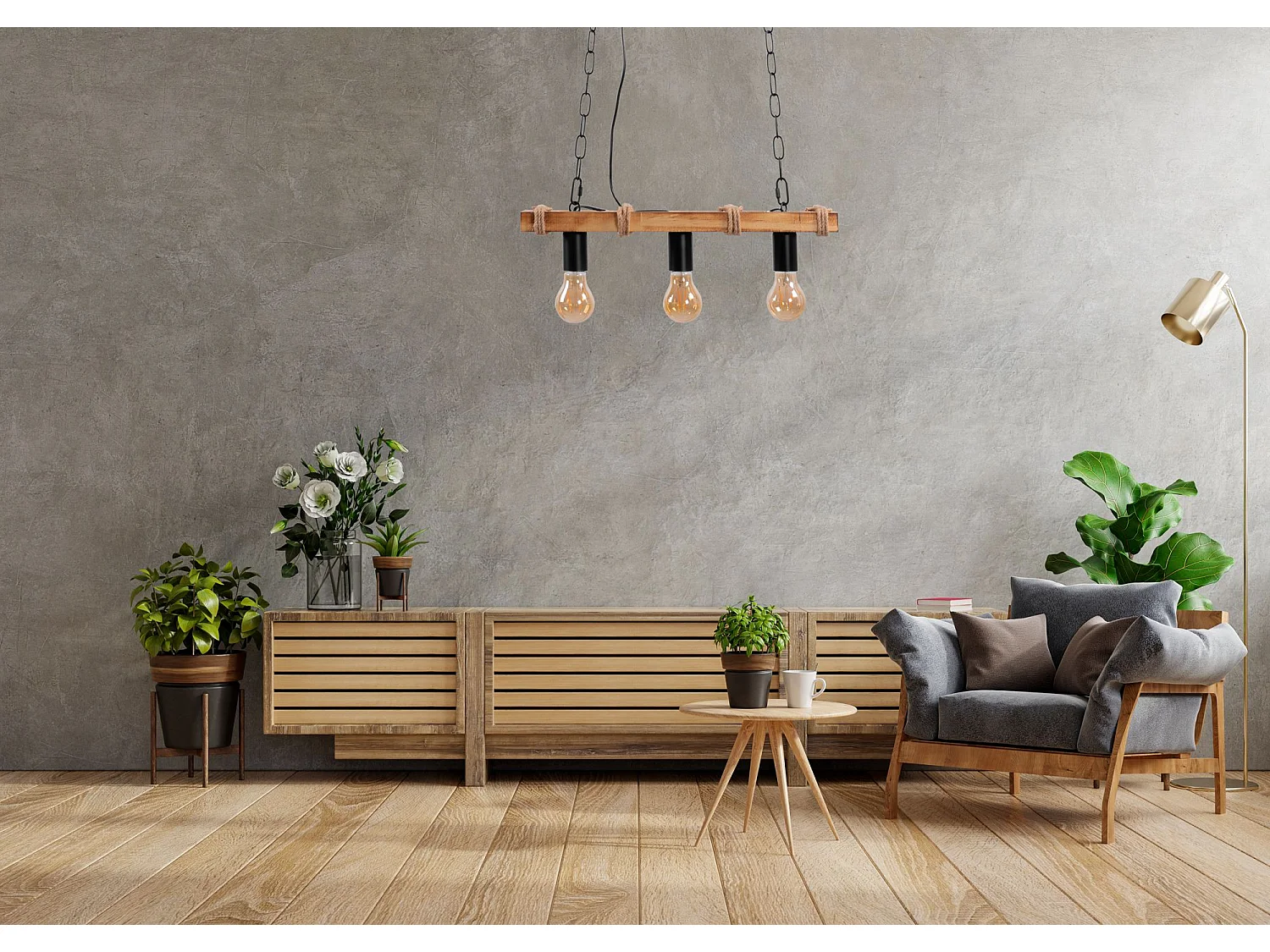 Lampe Suspendue Toolight App1319-3Cp Black