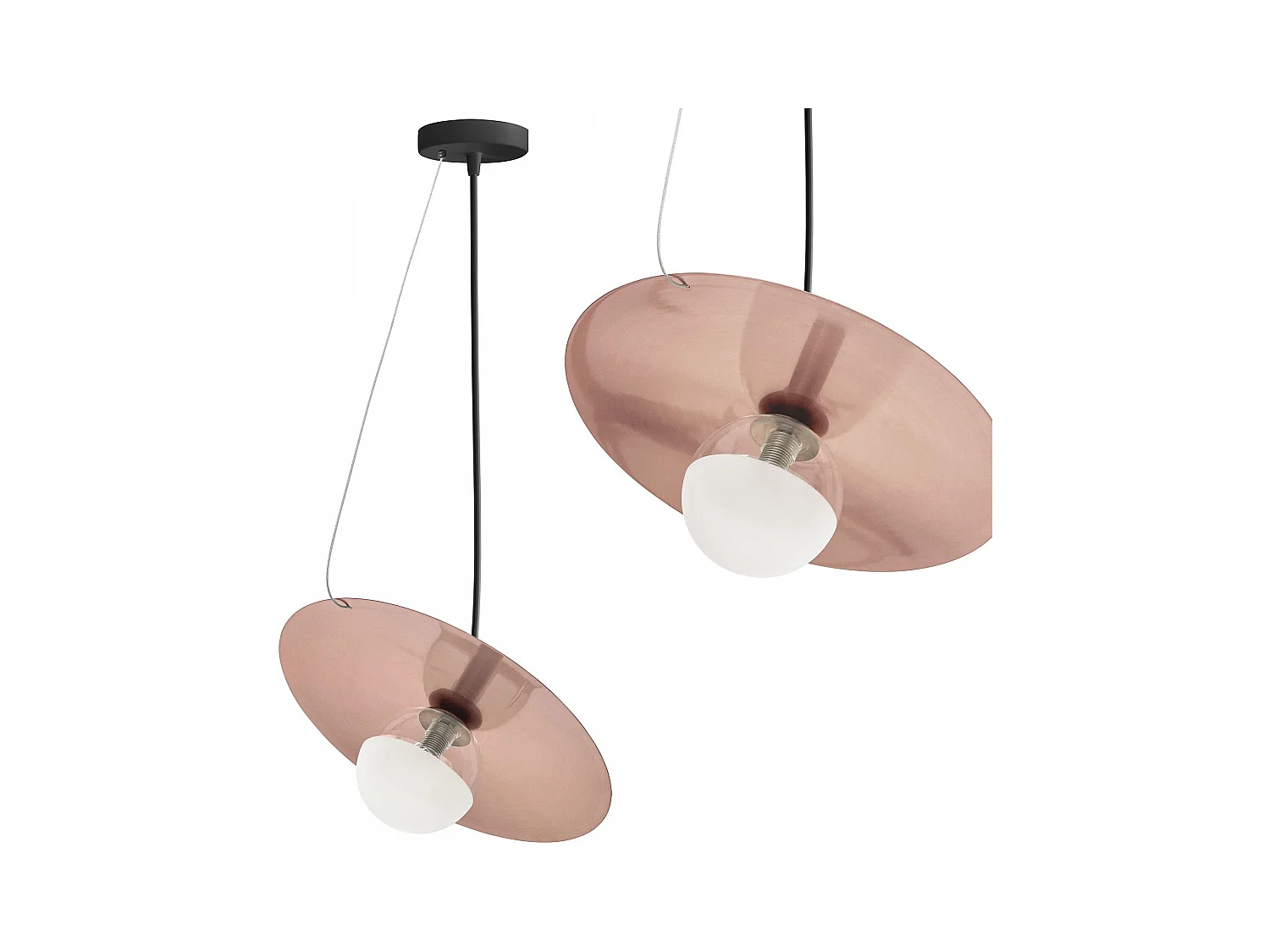 Lampe Suspendue Toolight App1418-Cp Black Rose Gold