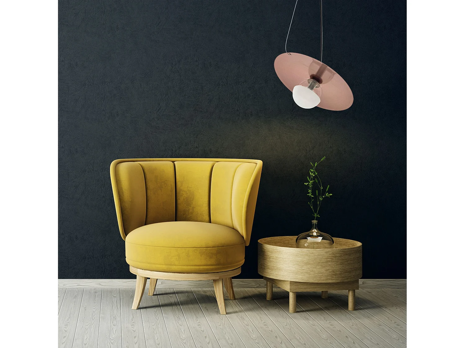 Lámpara Toolight App1418-Cp Black Rose Gold