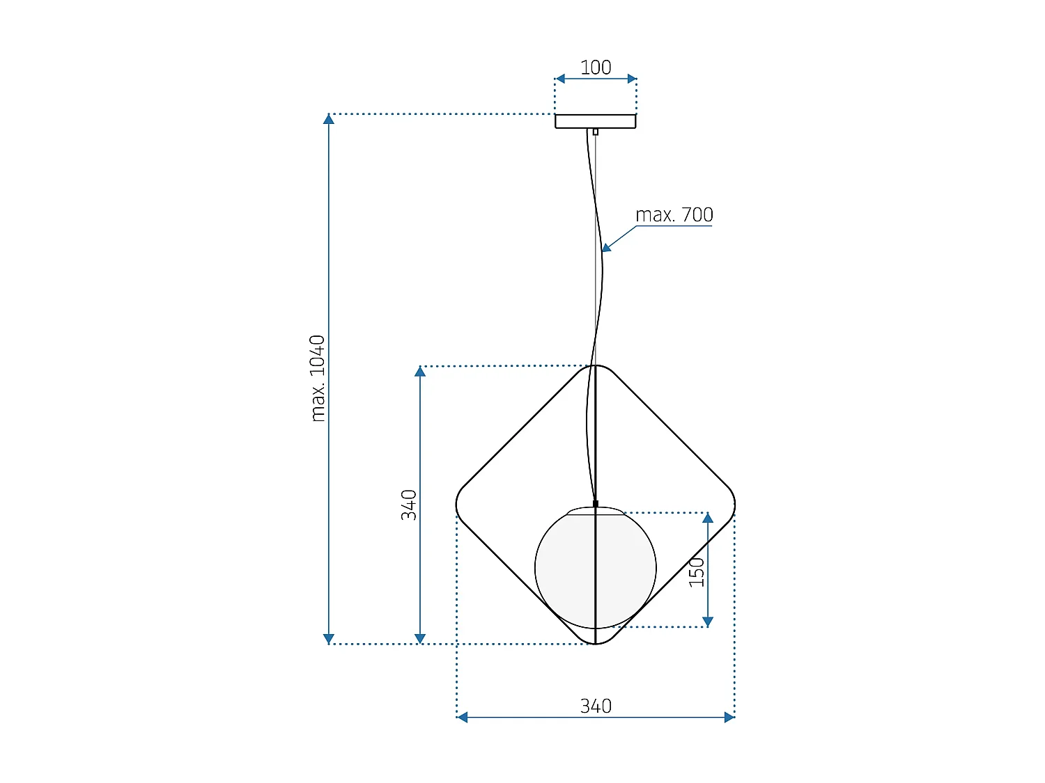 Lampada Toolight App1017-1Cp Gold
