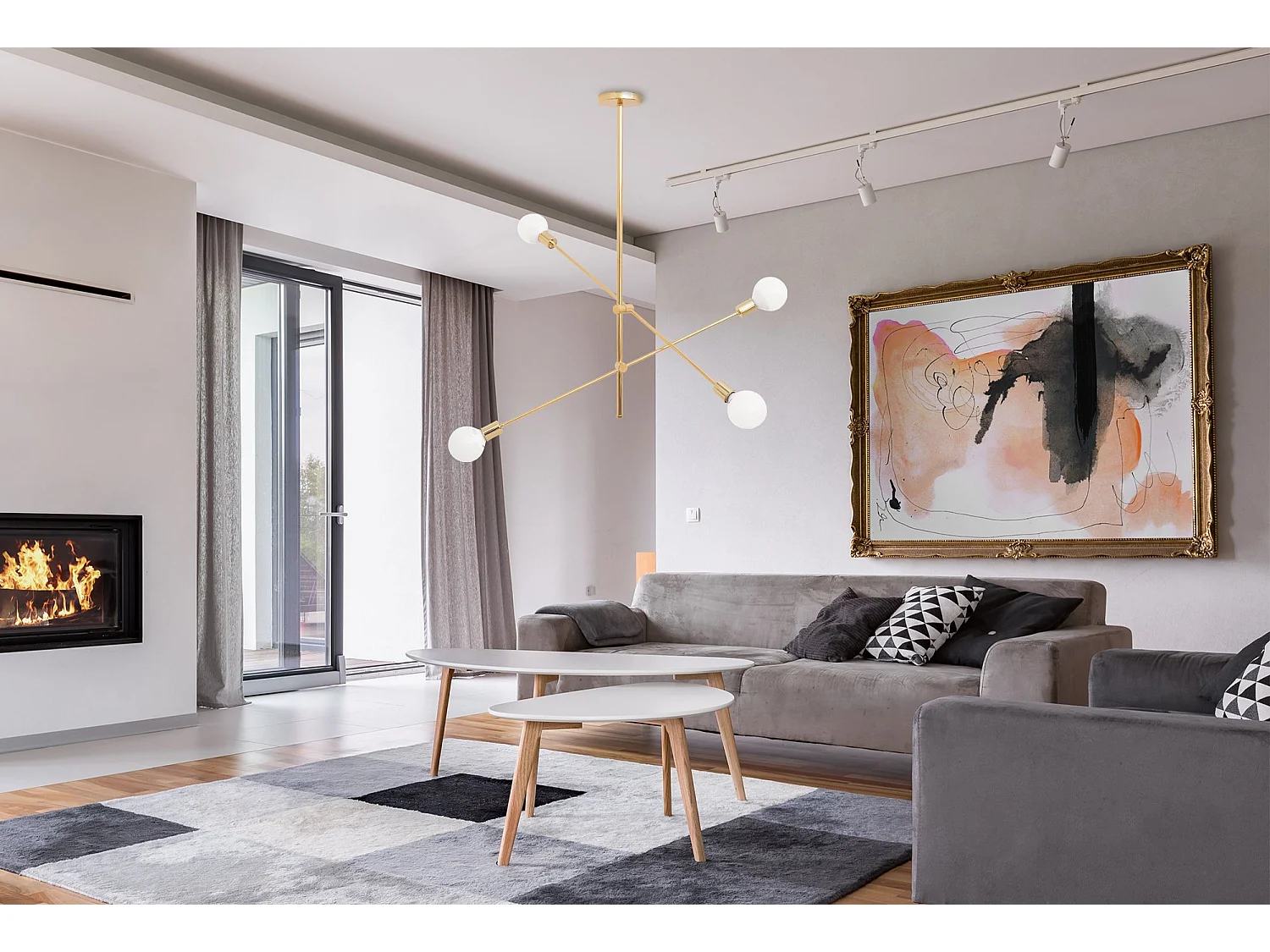 Lampe Suspendue Toolight App479-4C Gold