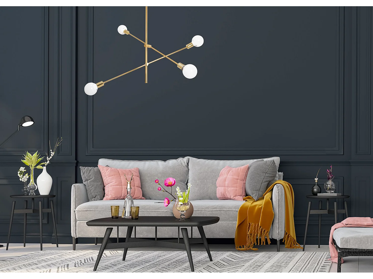 Lampe Suspendue Toolight App479-4C Gold