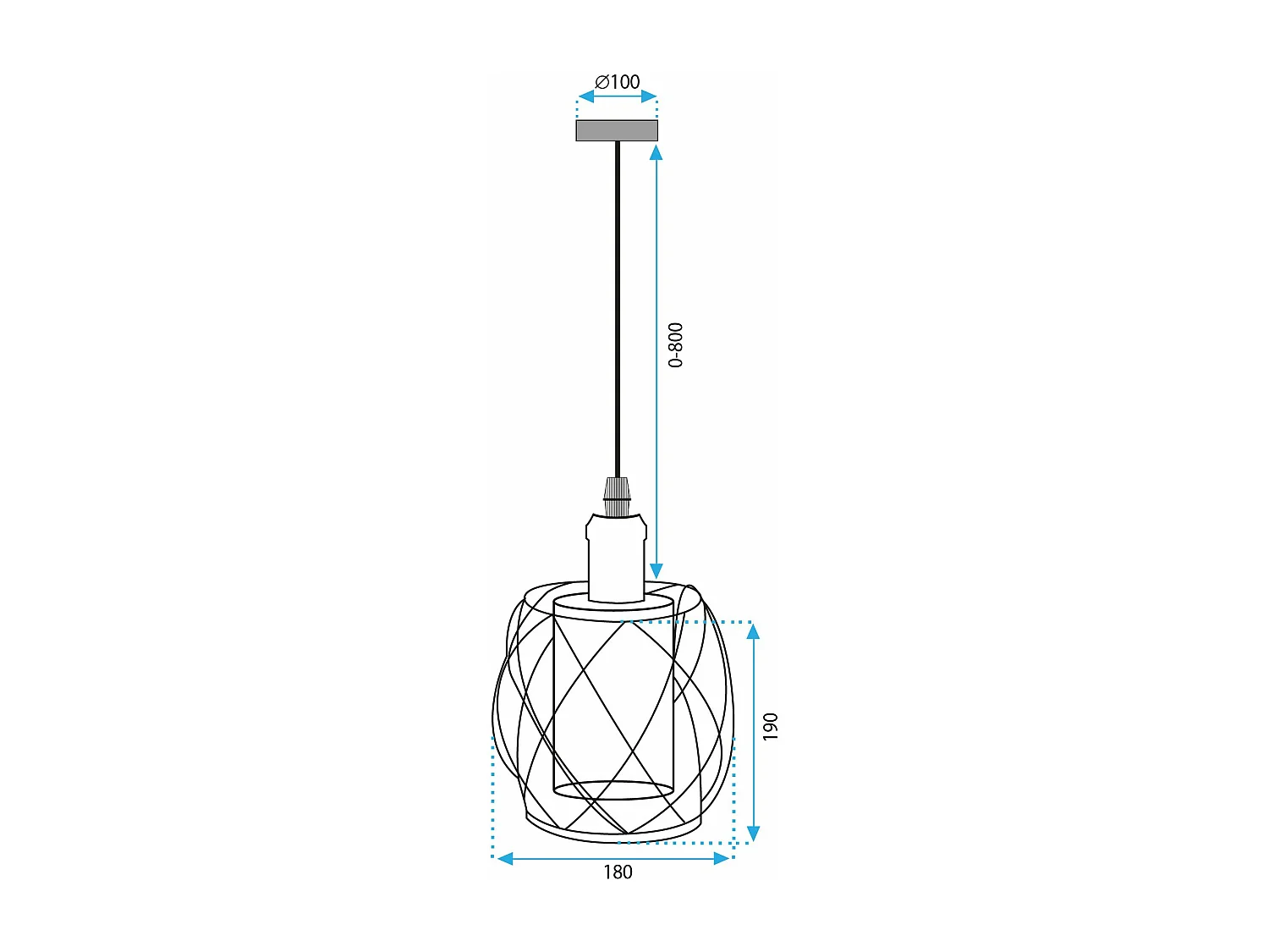 Lampe Suspendue Toolight App1129-1Cp Gold