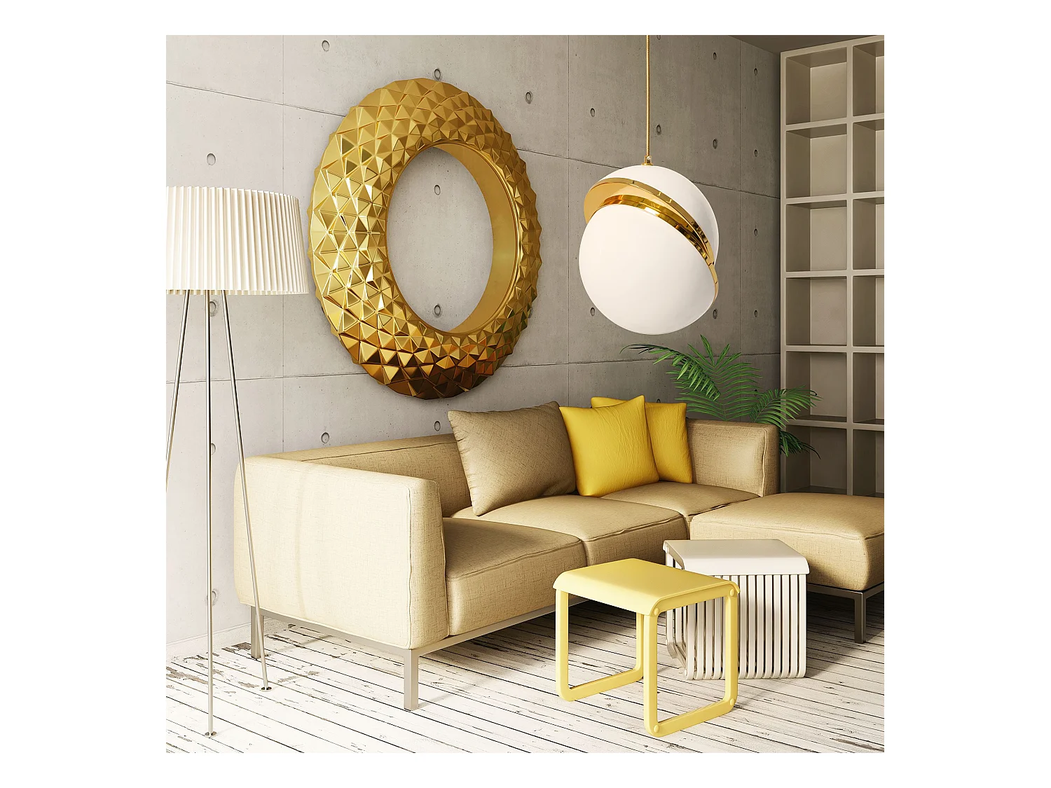 Lampe Suspendue Toolight App481-1Cp White Gold