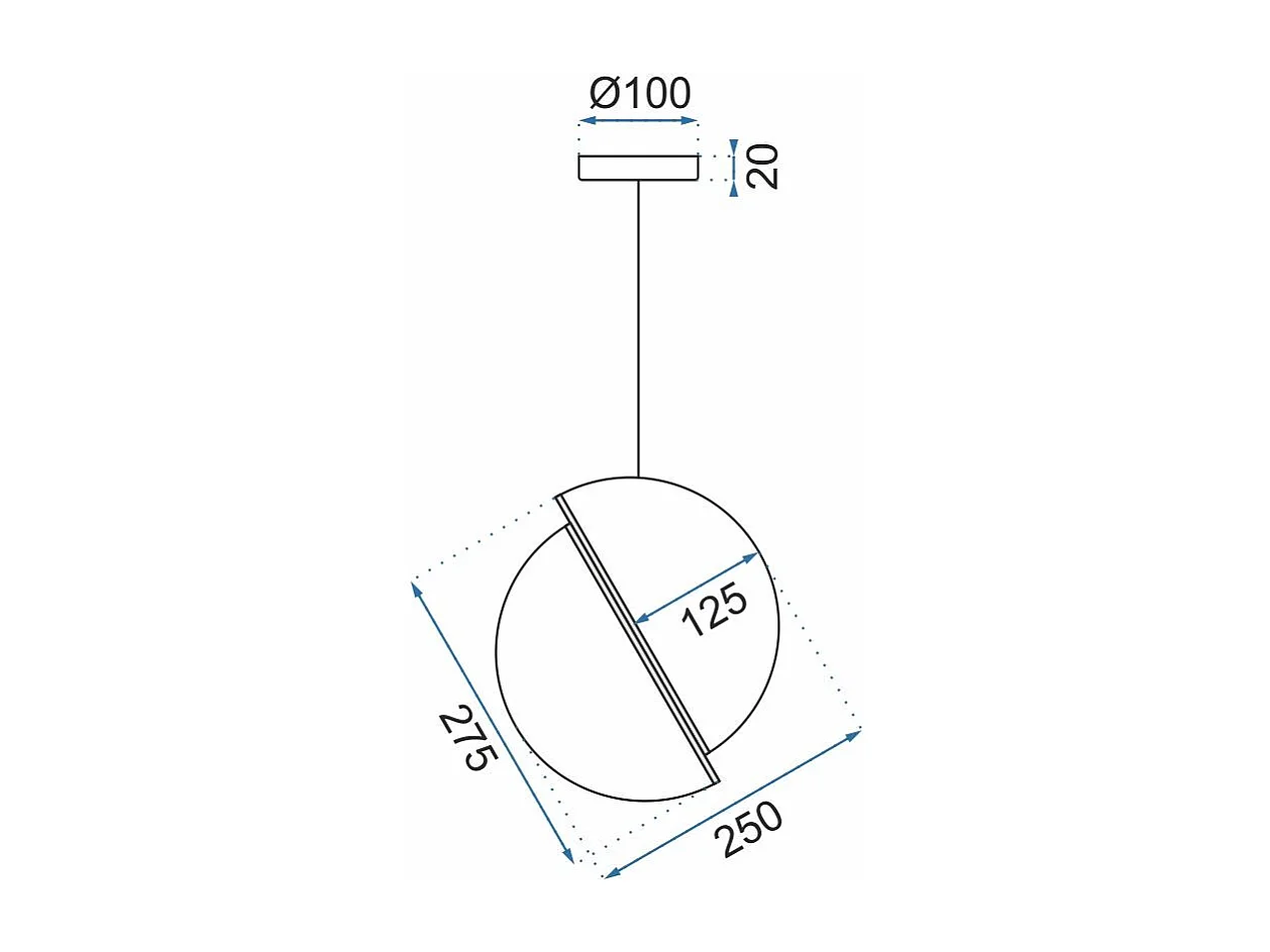Hanglamp Toolight App481-1Cp White Gold