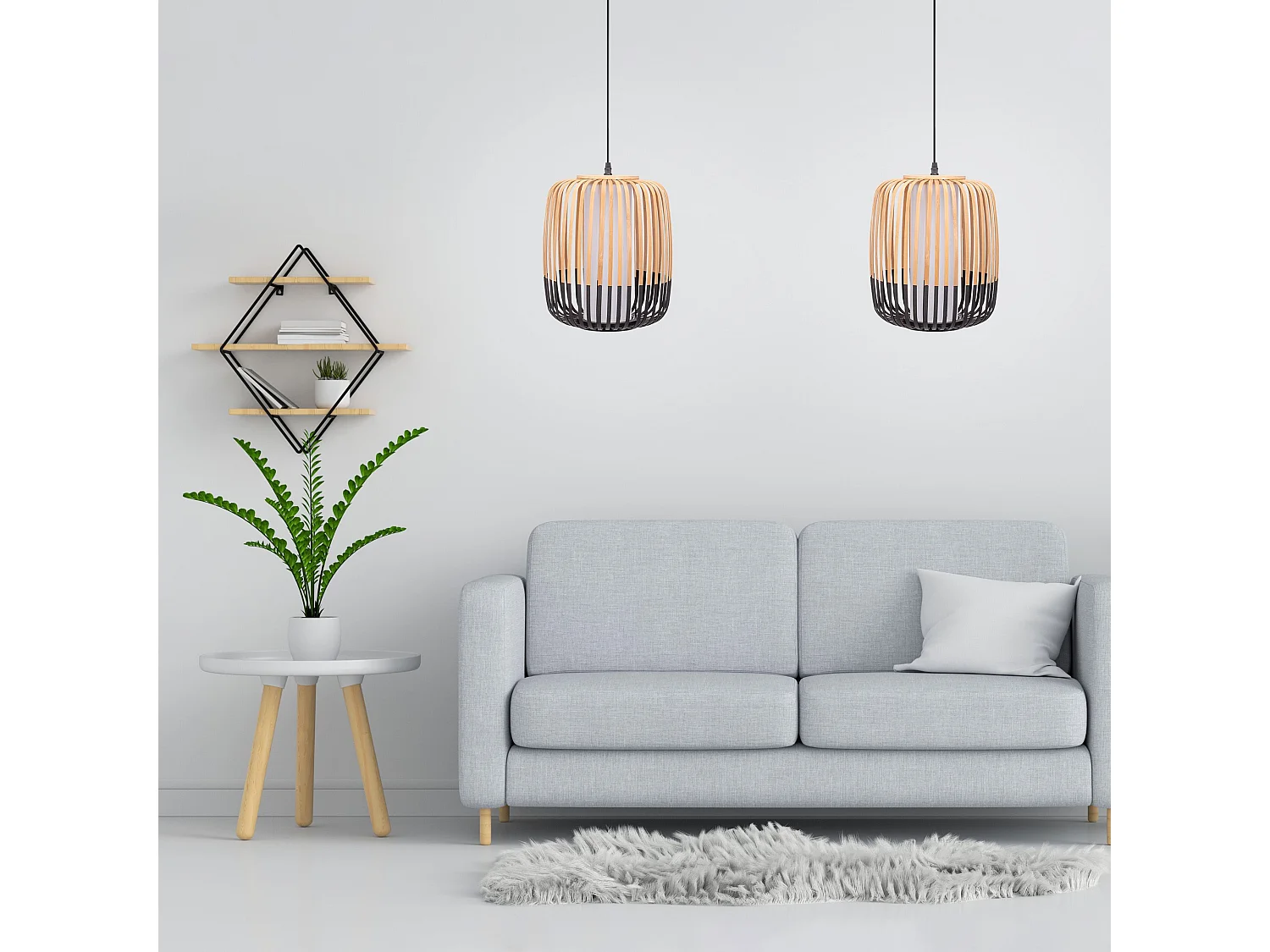 Lampe Suspendue Toolight App1274-1Cp Boho Brown
