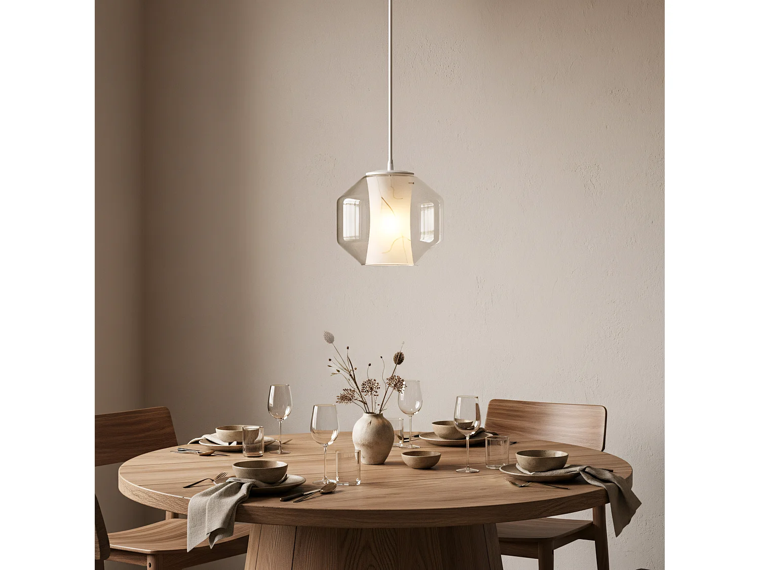 Lampada Toolight App908-1Cp Marble 24Cm Transparent