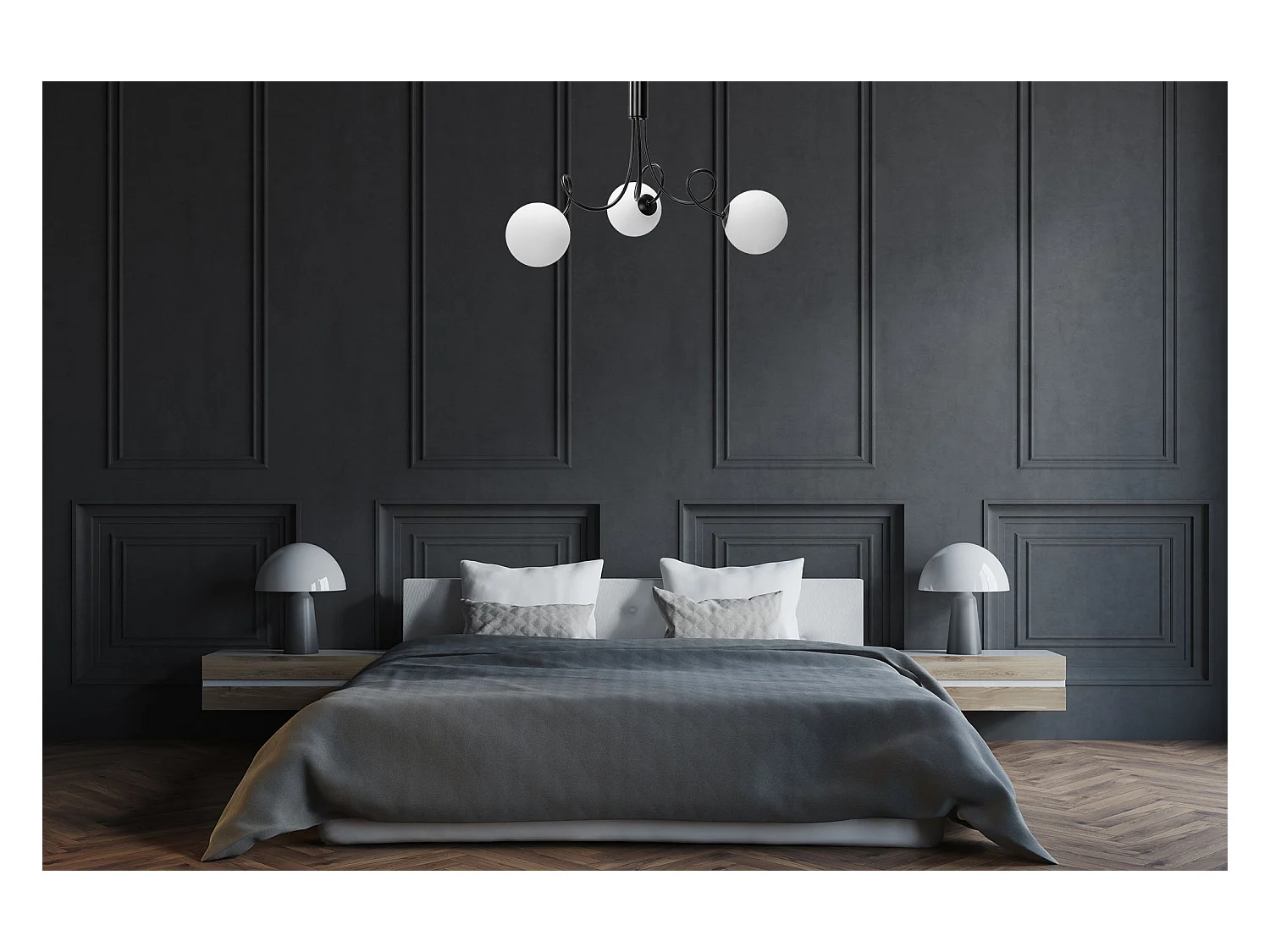 Hanglamp Toolight App1154-3Cp Black White