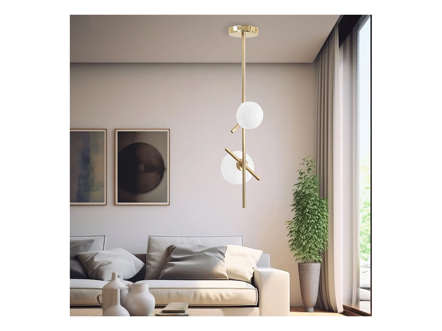 Lampe Suspendue Toolight App1666-2Cp Gold