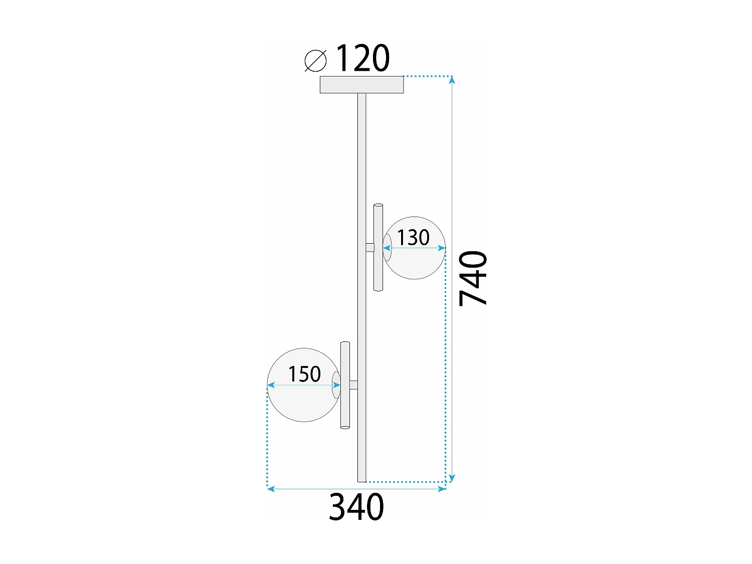 Hanglamp Toolight App1666-2Cp Gold