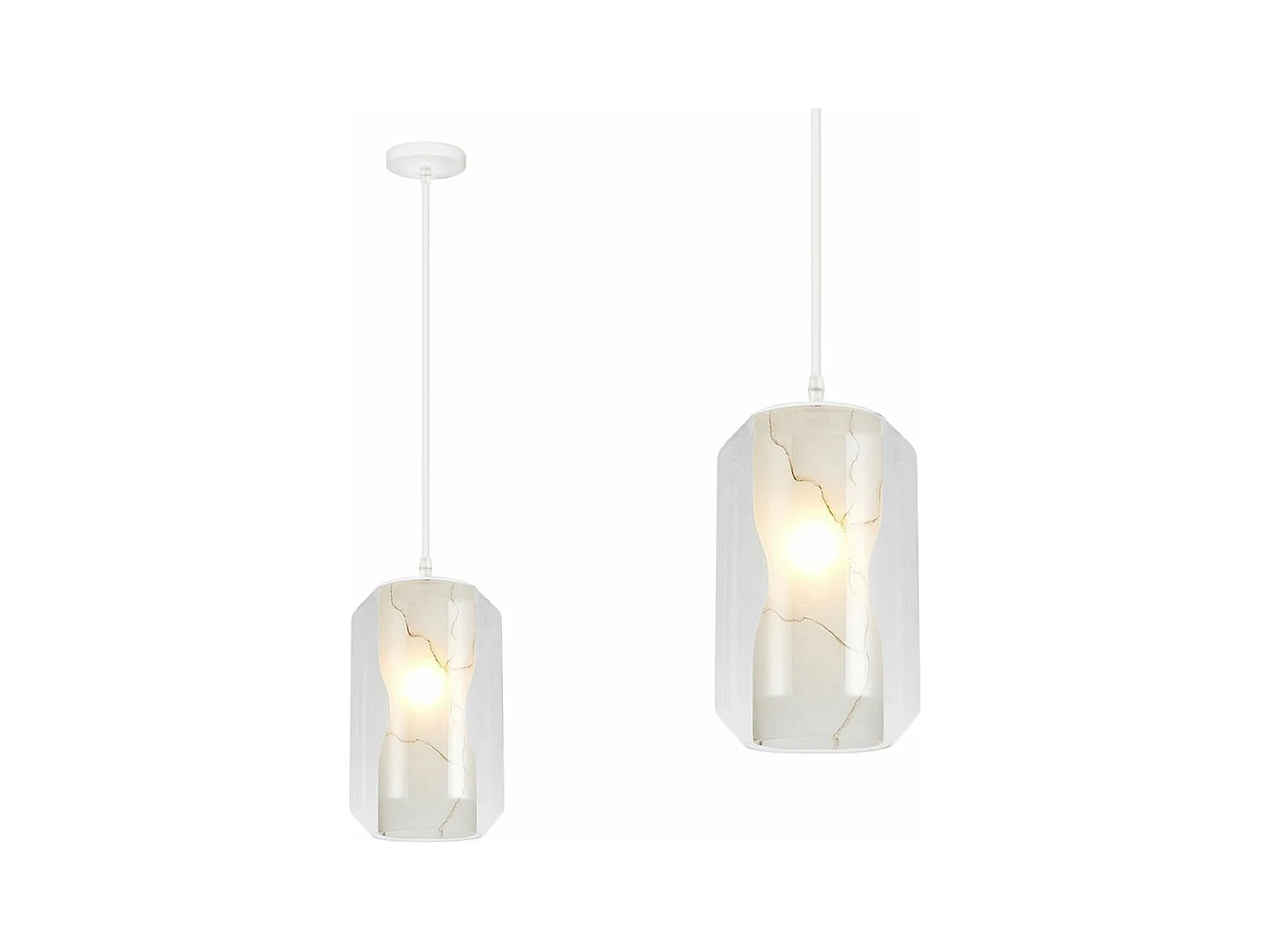 Lampada Toolight App909-1Cp Marble 18Cm Transparent