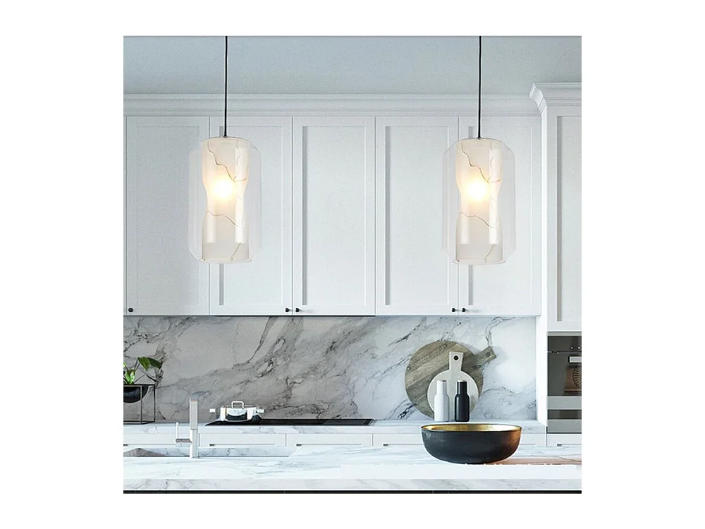 Hängelampe Toolight App909-1Cp Marble 18Cm Transparent