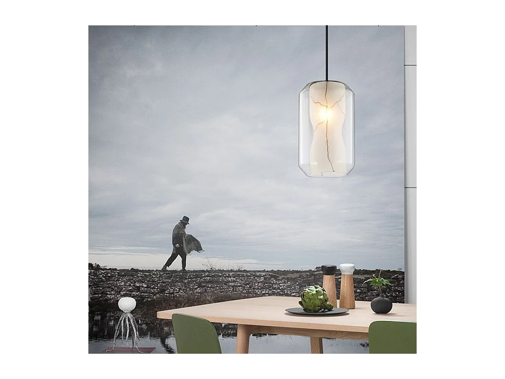 Hängelampe Toolight App909-1Cp Marble 18Cm Transparent