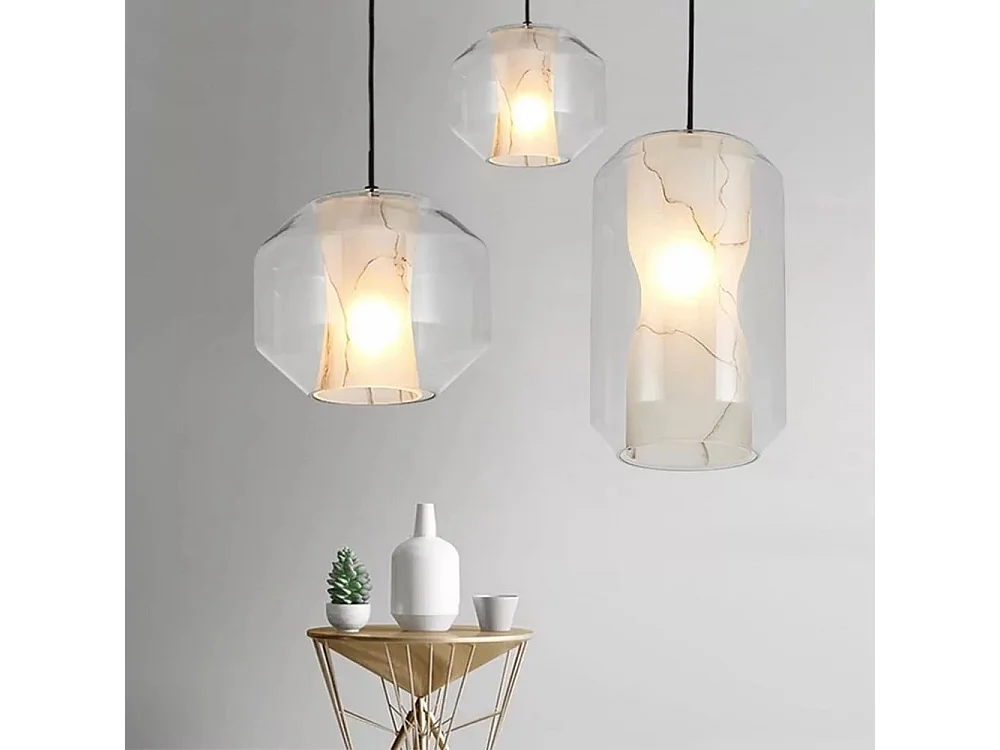 Lampada Toolight App909-1Cp Marble 18Cm Transparent